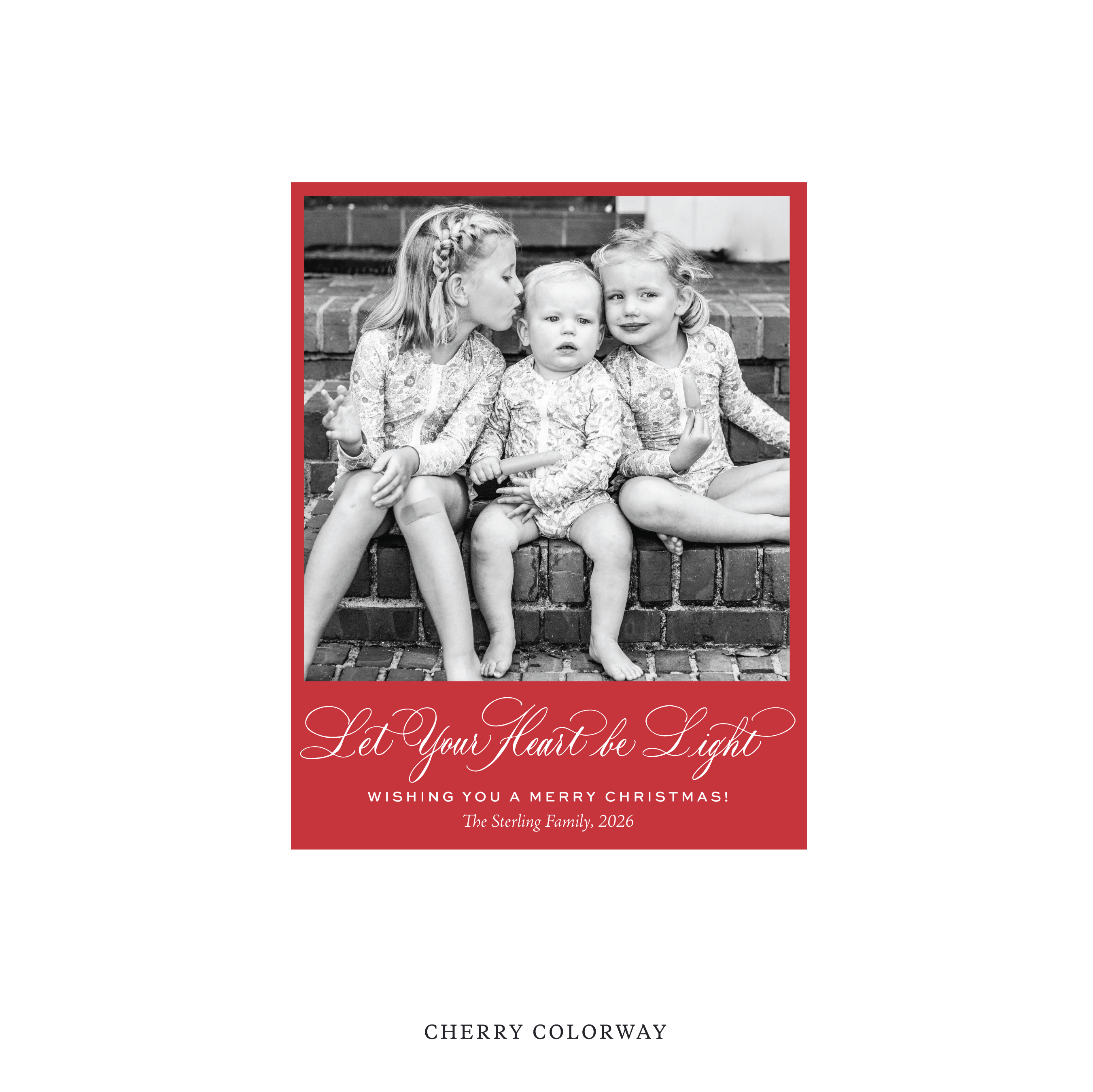 Sterling Classic Flat Print Holiday Card, Small