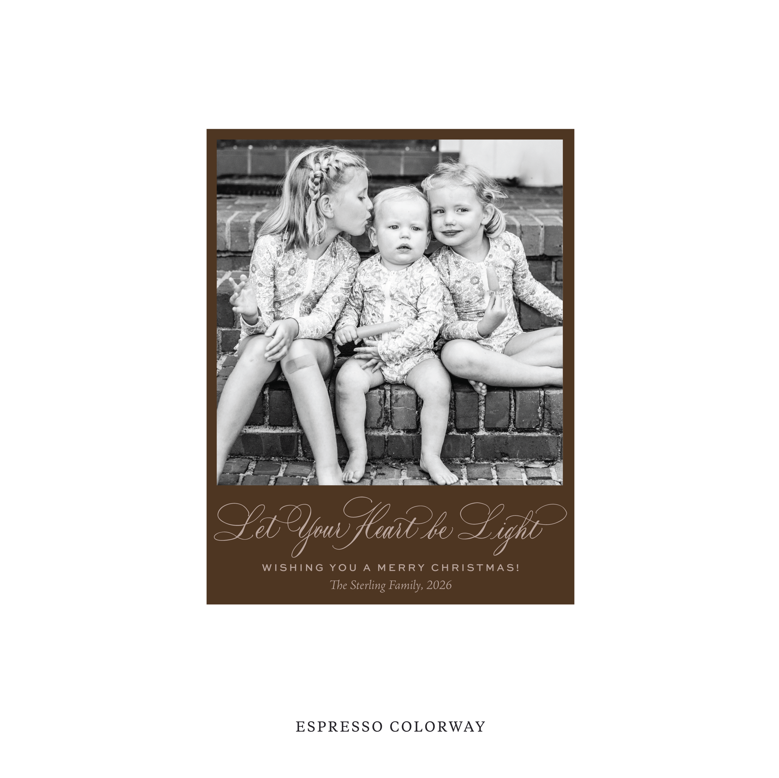 Sterling Classic Flat Print Holiday Card, Small