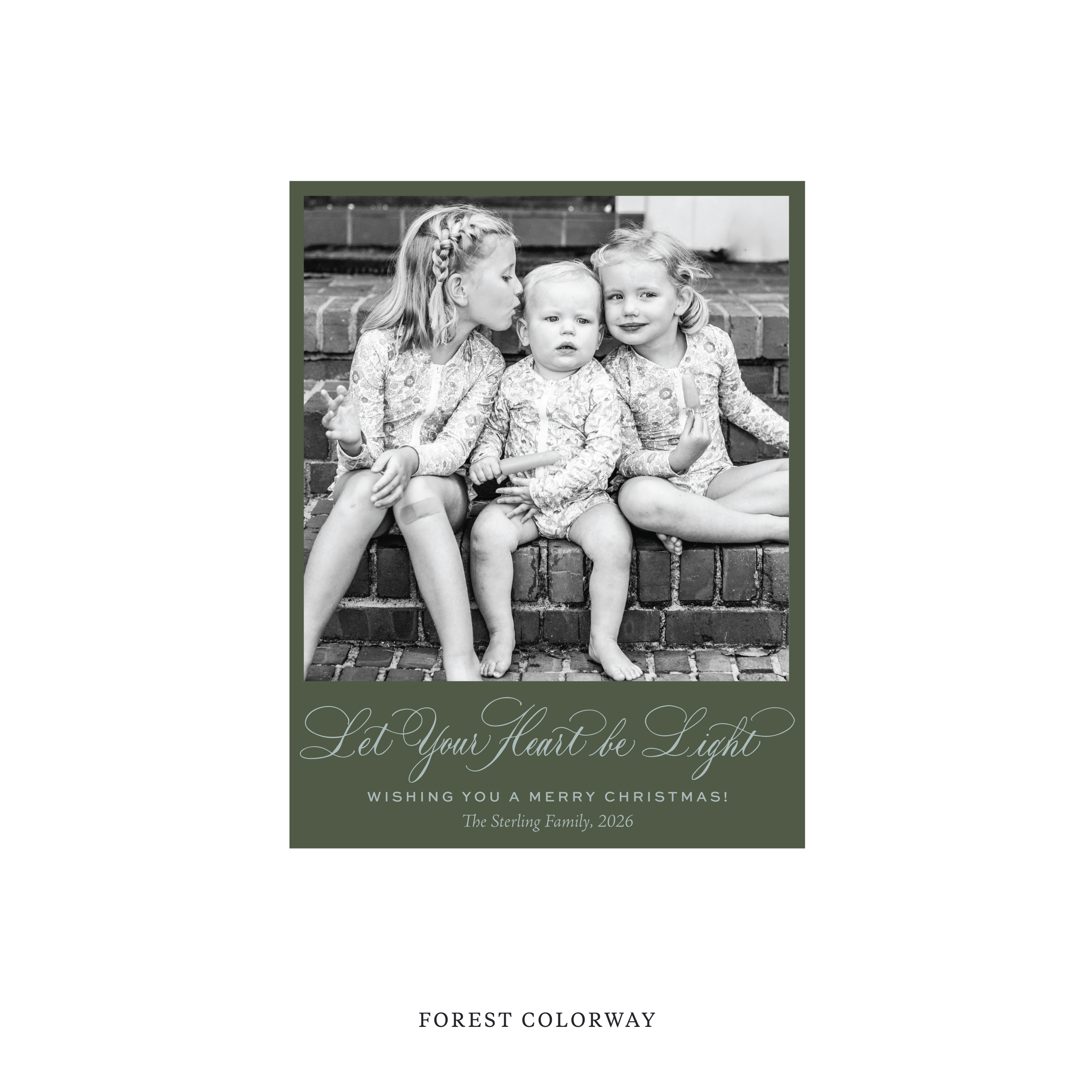 Sterling Classic Flat Print Holiday Card, Small