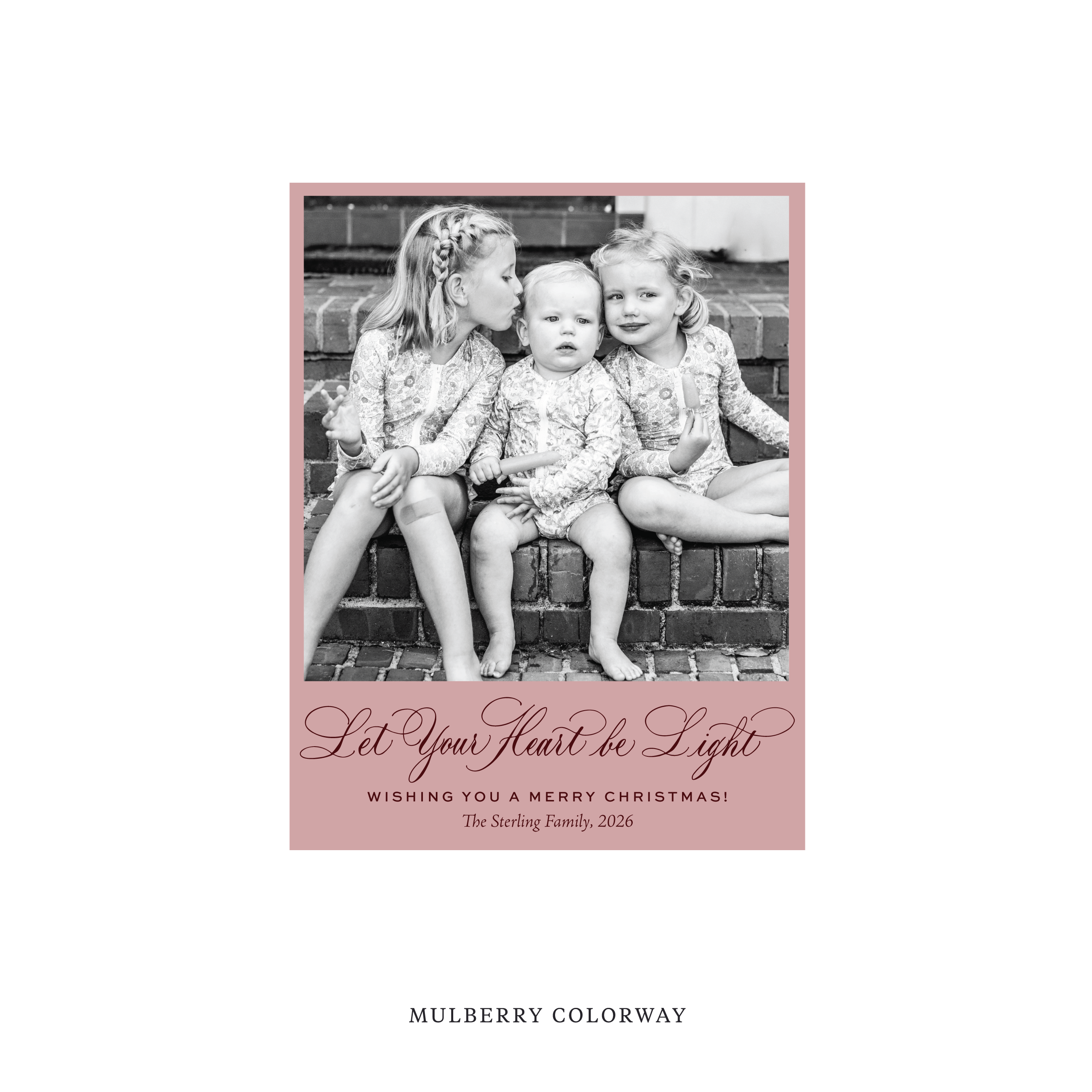 Sterling Classic Flat Print Holiday Card, Small