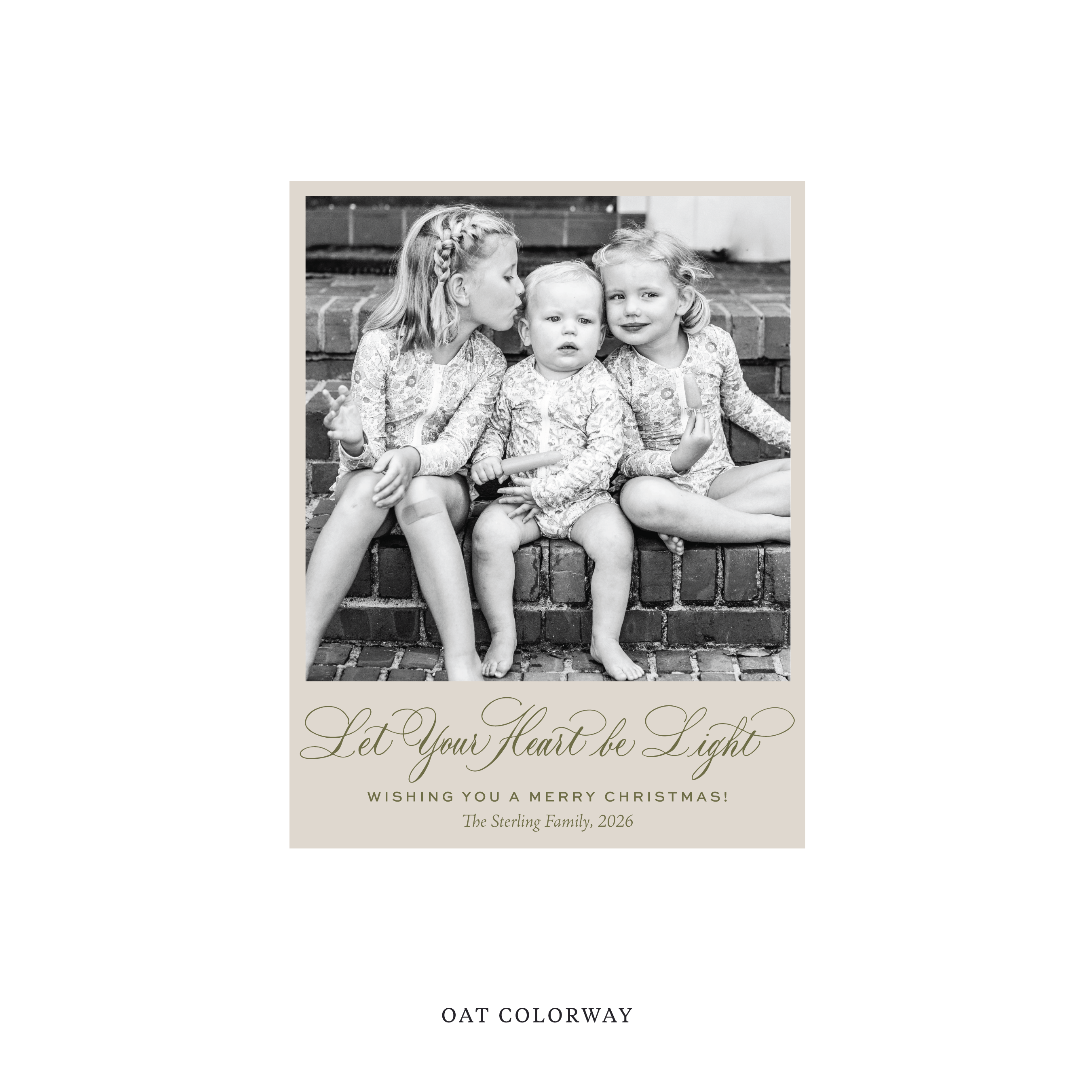 Sterling Classic Flat Print Holiday Card, Small