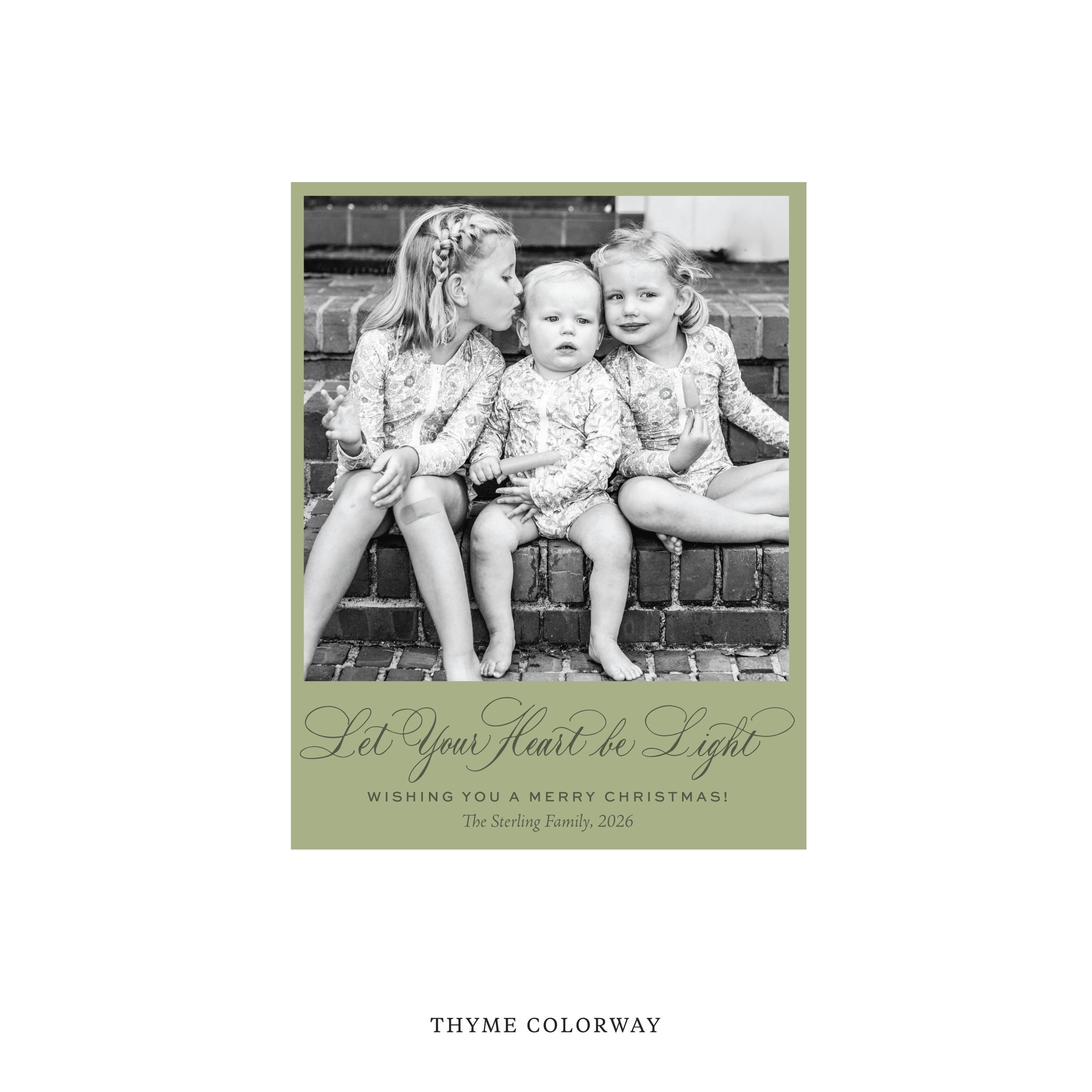 Sterling Classic Flat Print Holiday Card, Small