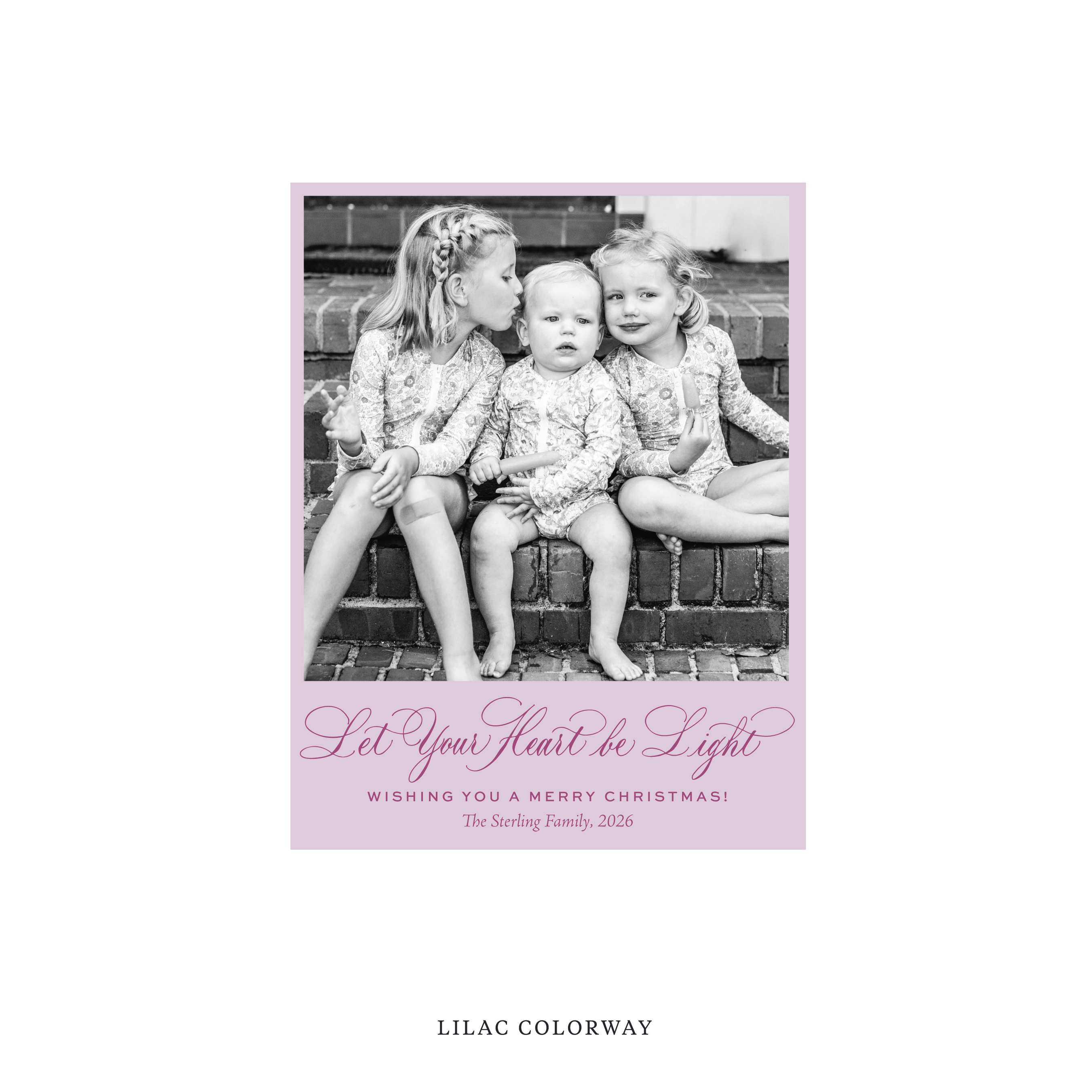 Sterling Classic Flat Print Holiday Card, Small