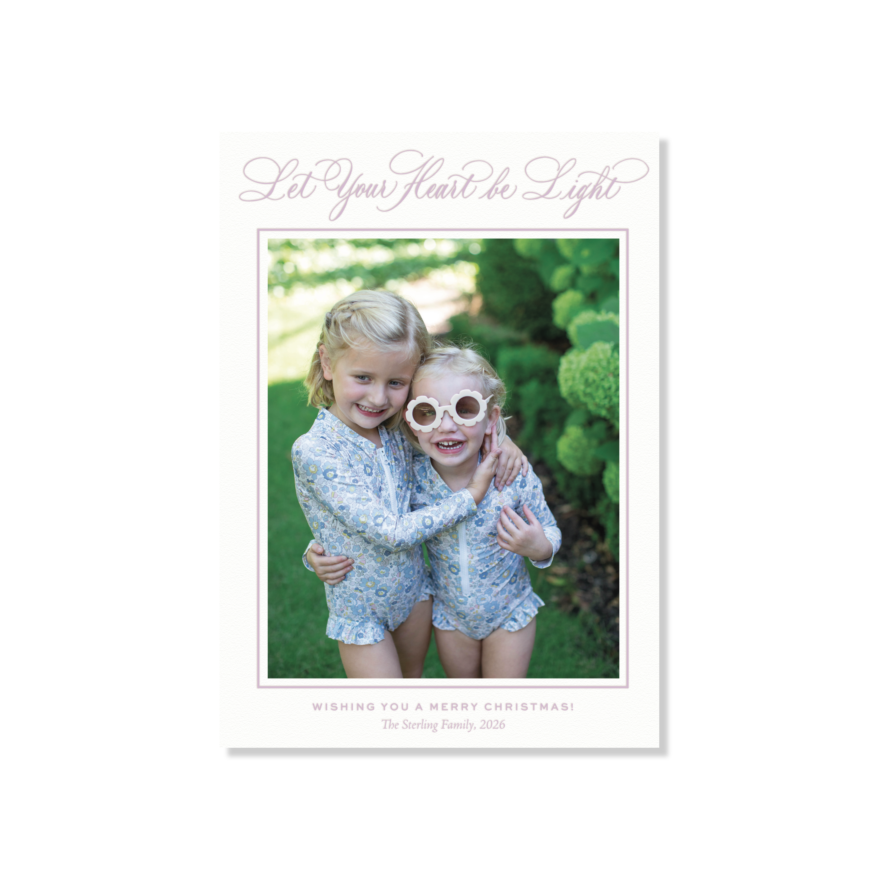 Sterling Letterpress Holiday Card, Large (White Paper)
