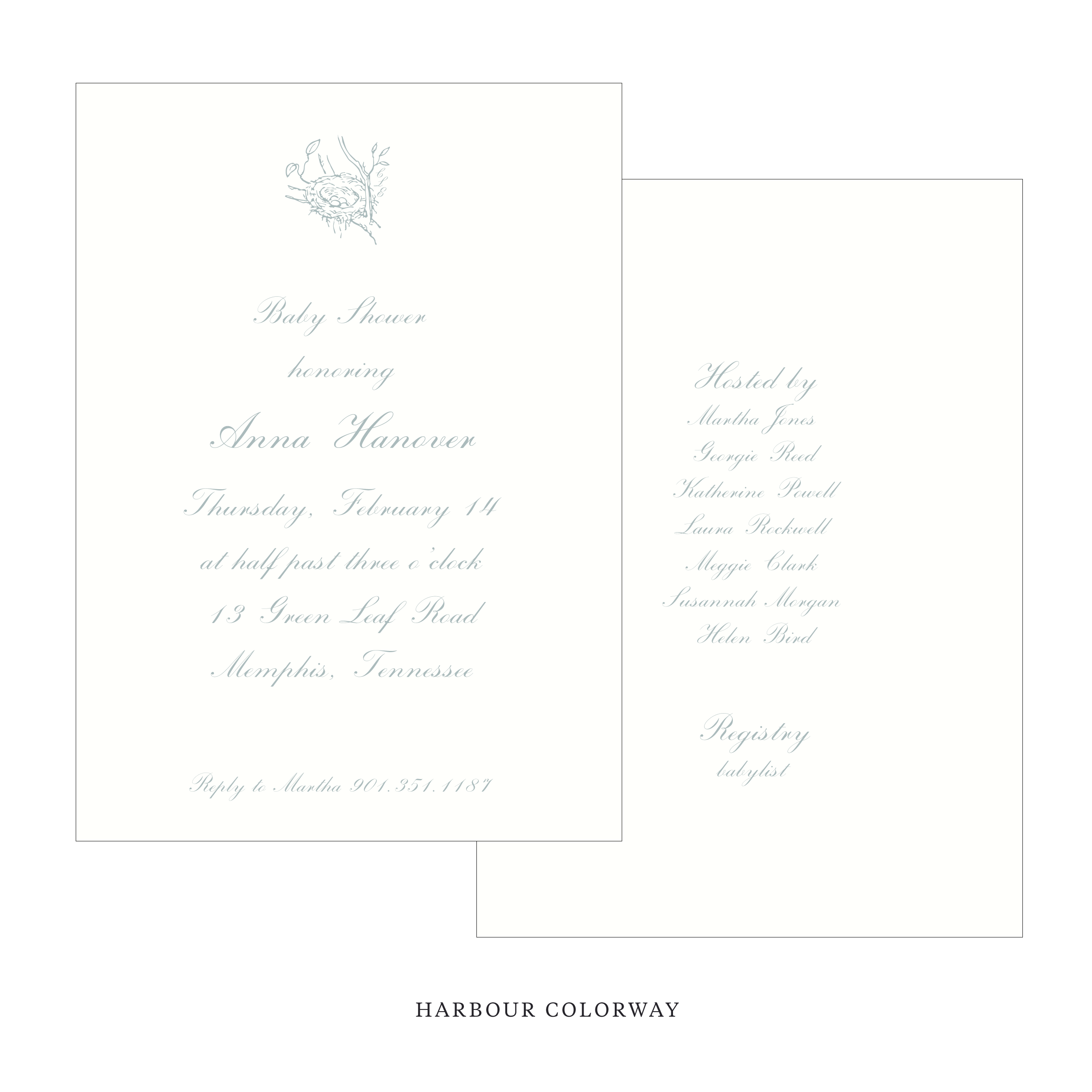 Surrey Motif Baby Shower Invitation