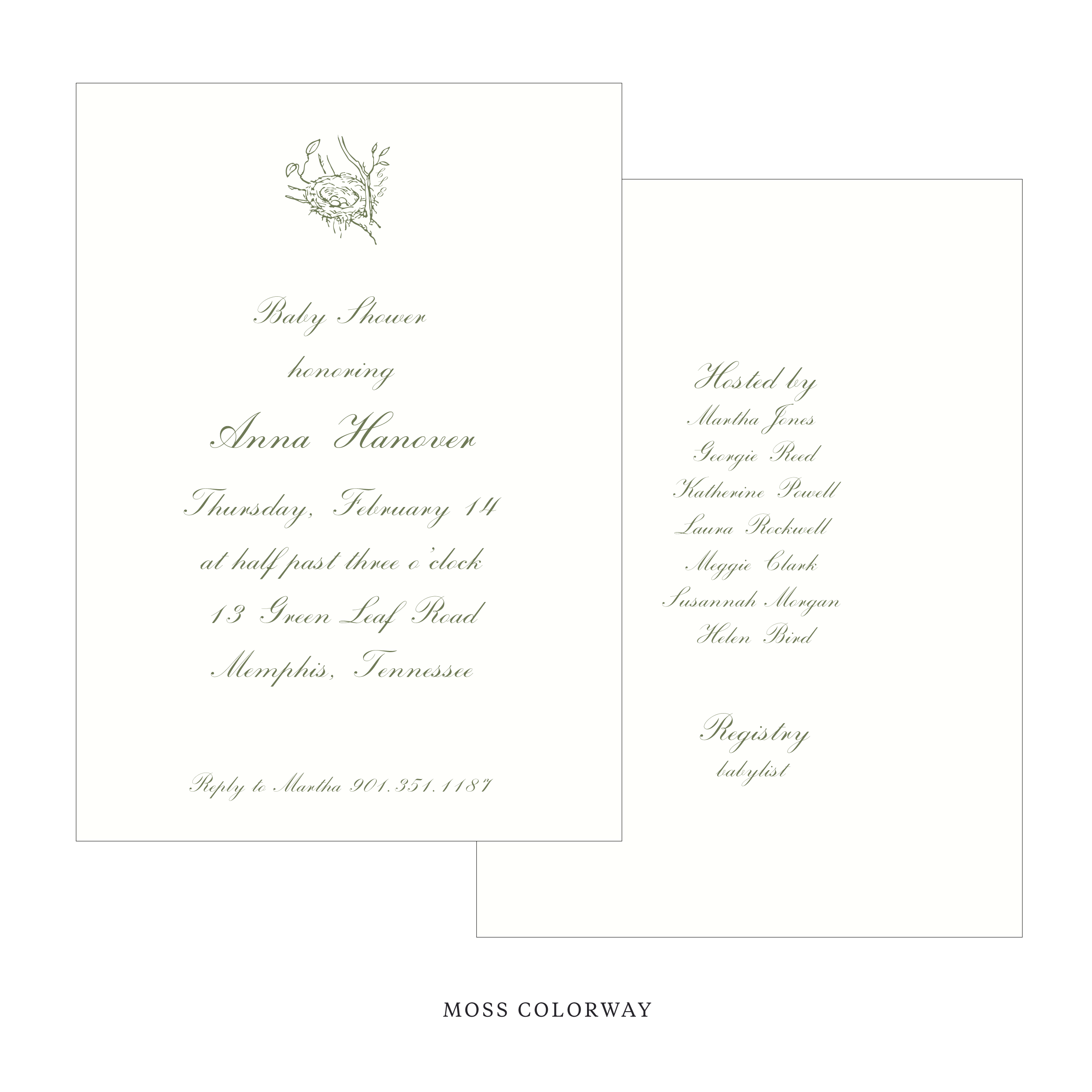 Surrey Motif Baby Shower Invitation