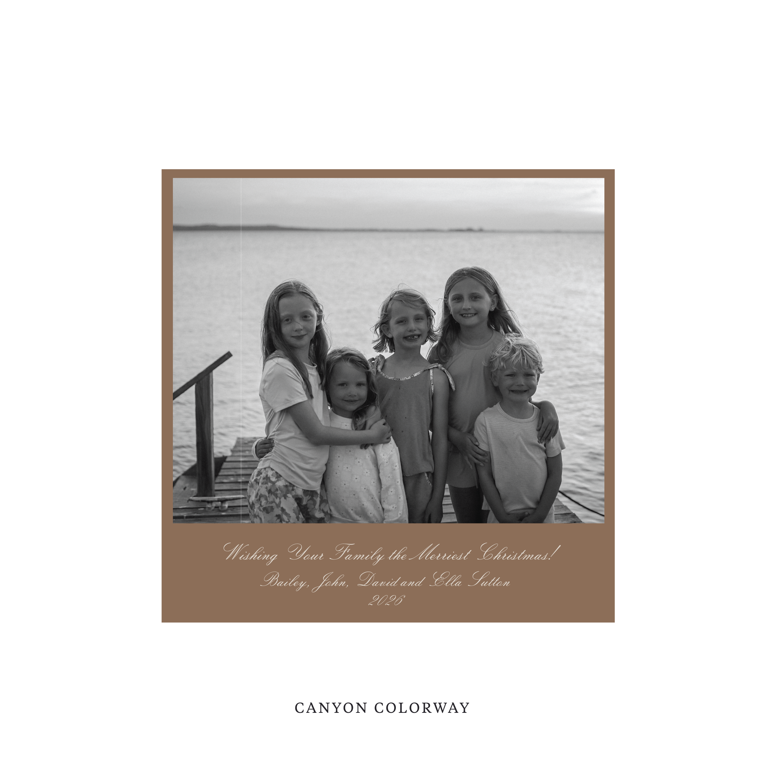 Sutton Classic Printed Square Holiday Card