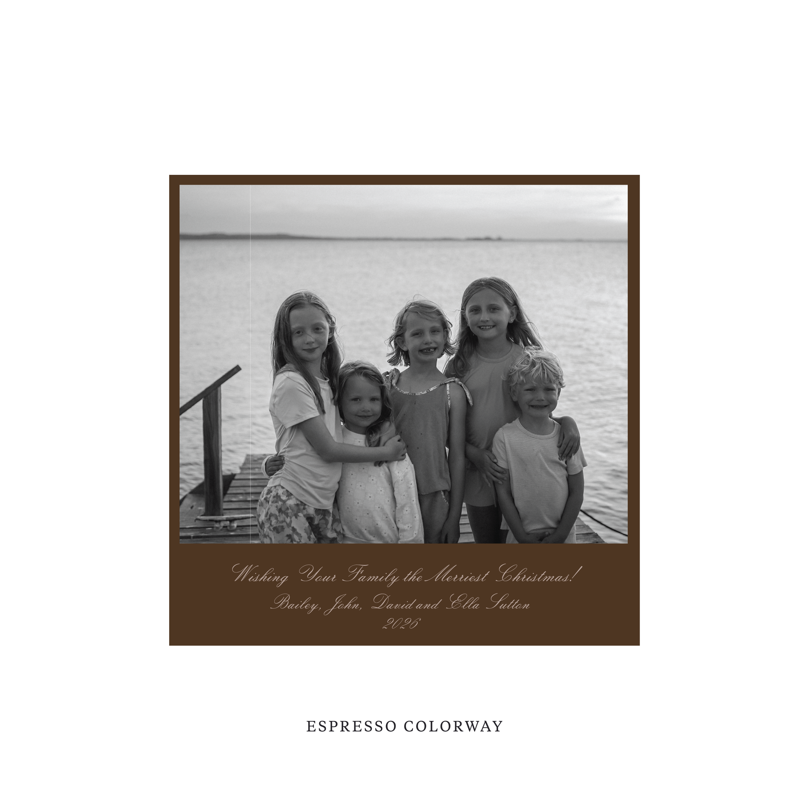 Sutton Classic Printed Square Holiday Card