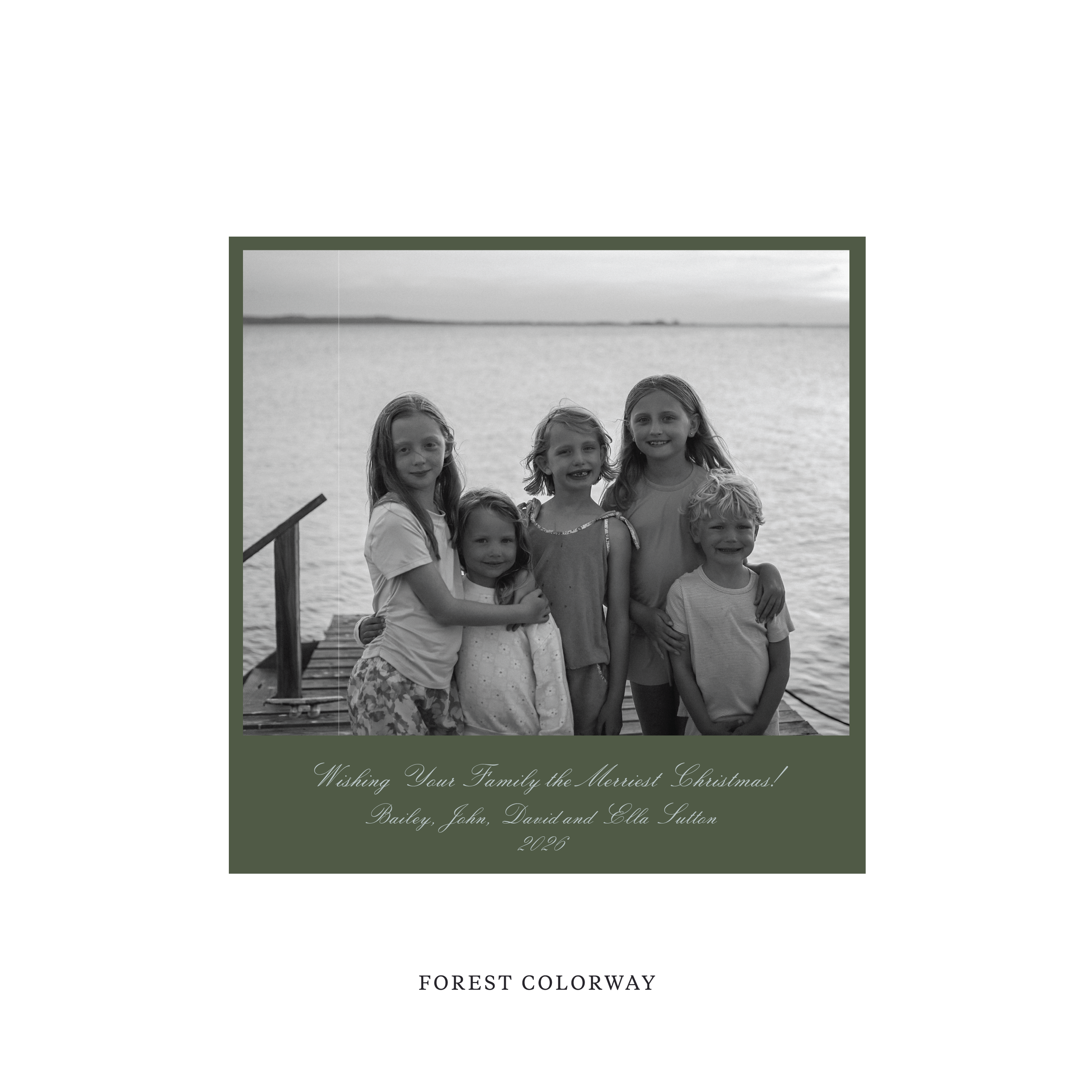 Sutton Classic Printed Square Holiday Card