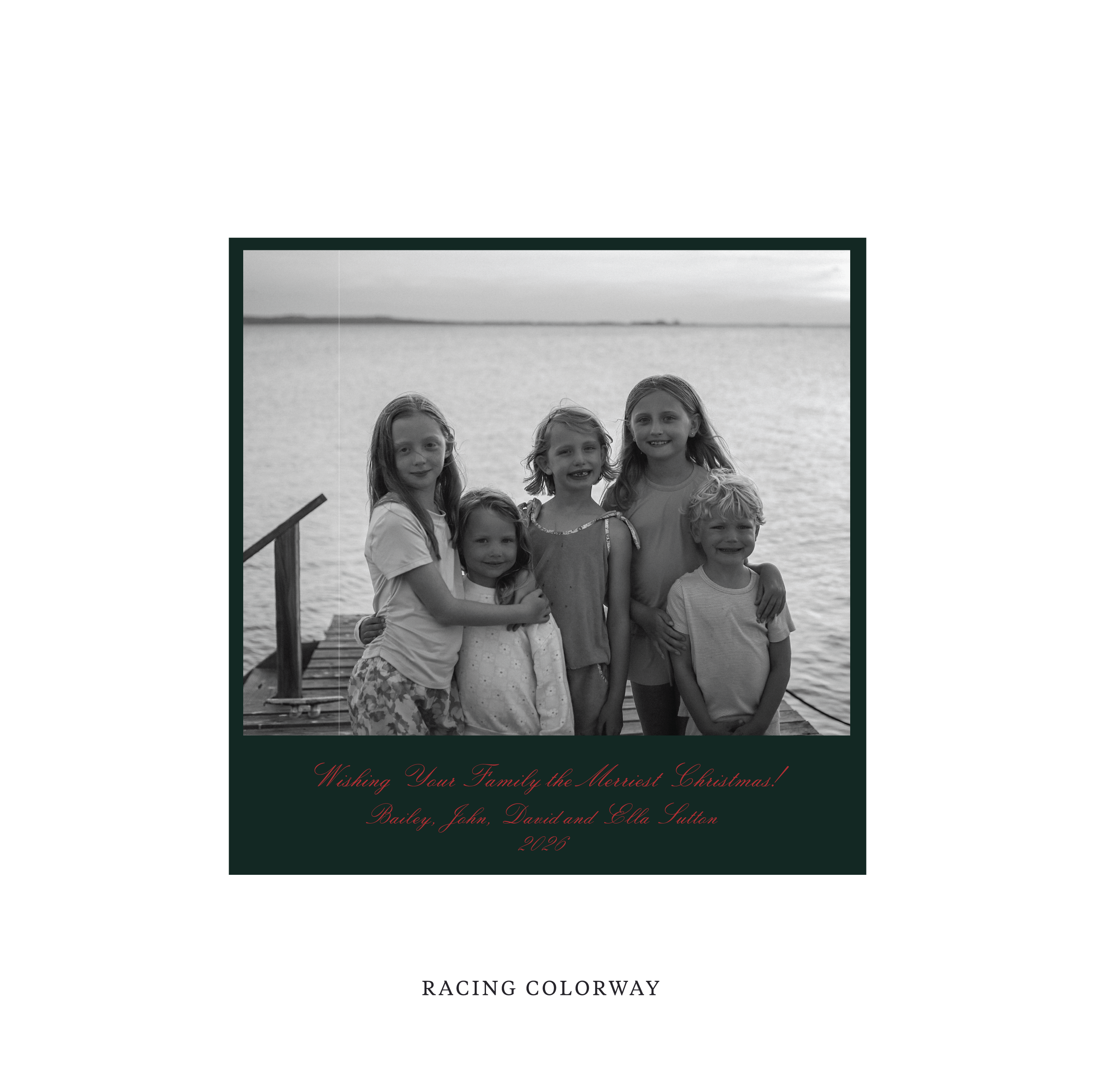 Sutton Classic Printed Square Holiday Card