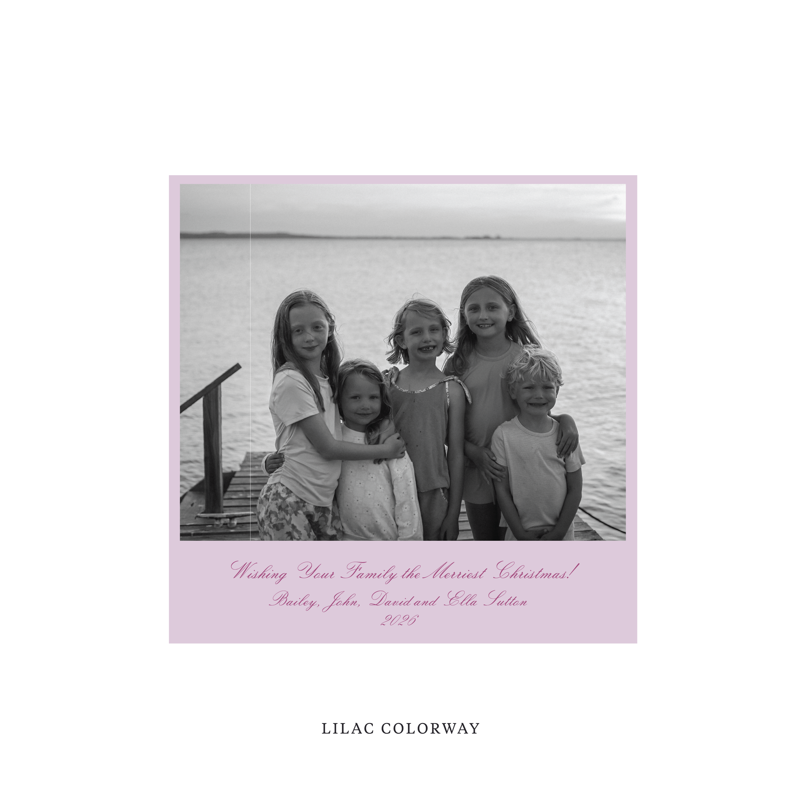 Sutton Classic Printed Square Holiday Card