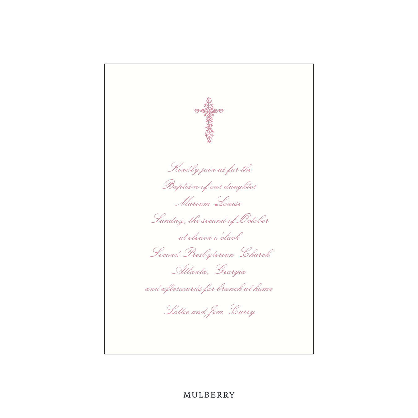 Sutton Religious Celebration Invitation