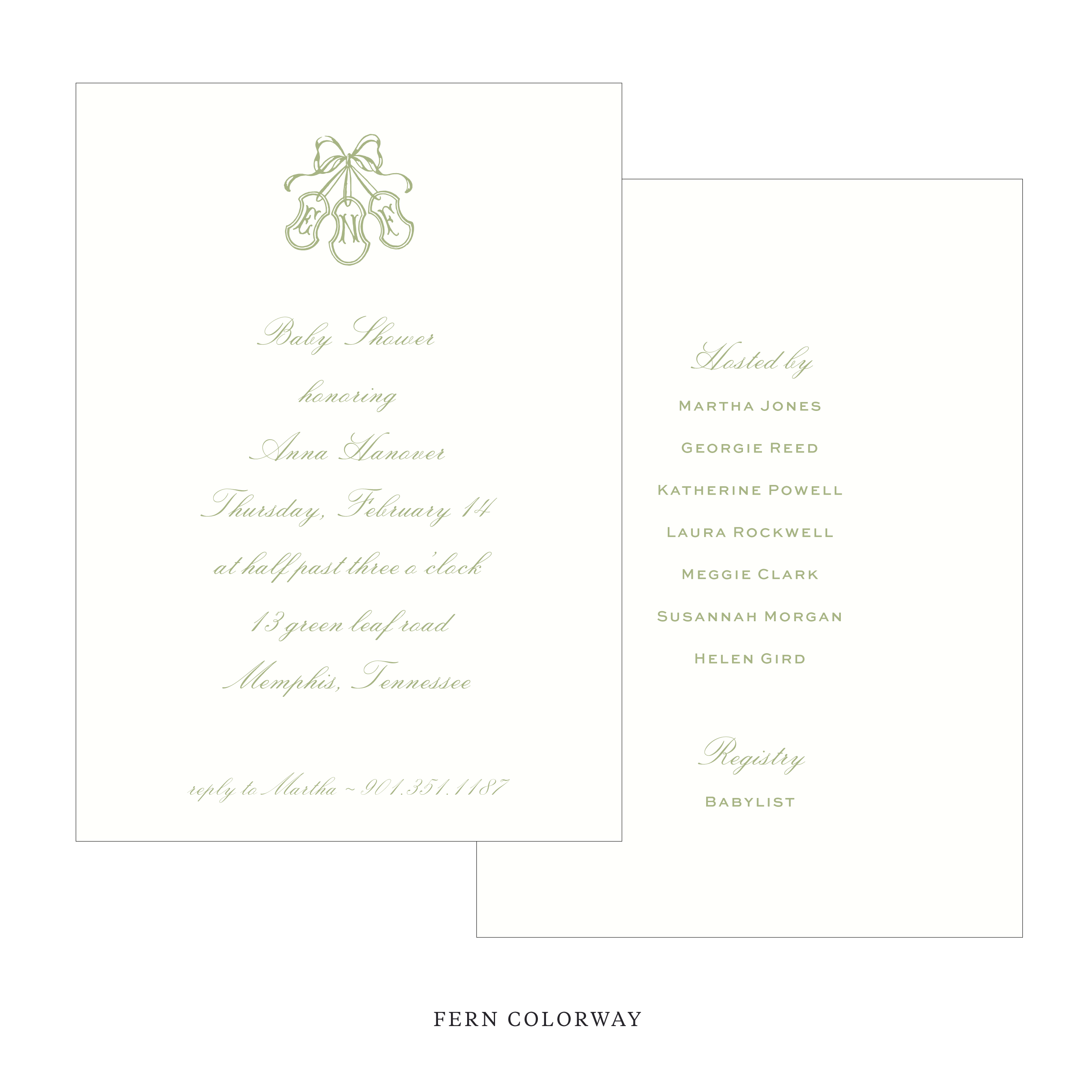Sutton Motif Baby Shower Invitation