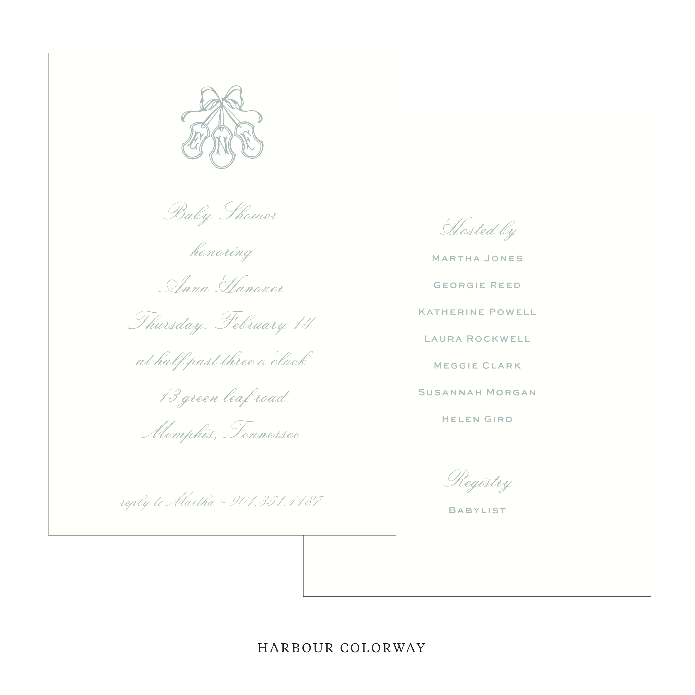 Sutton Motif Baby Shower Invitation