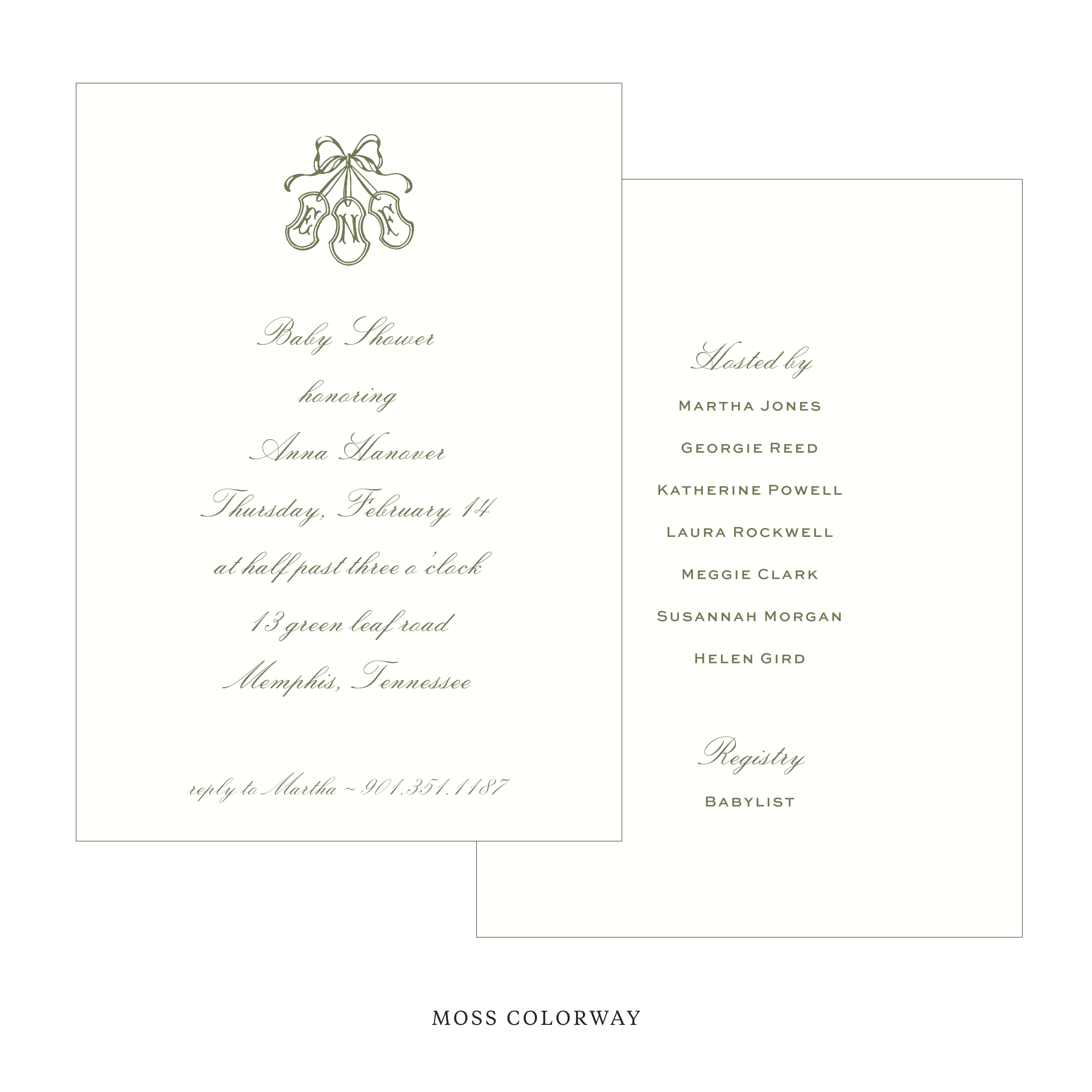 Sutton Motif Baby Shower Invitation