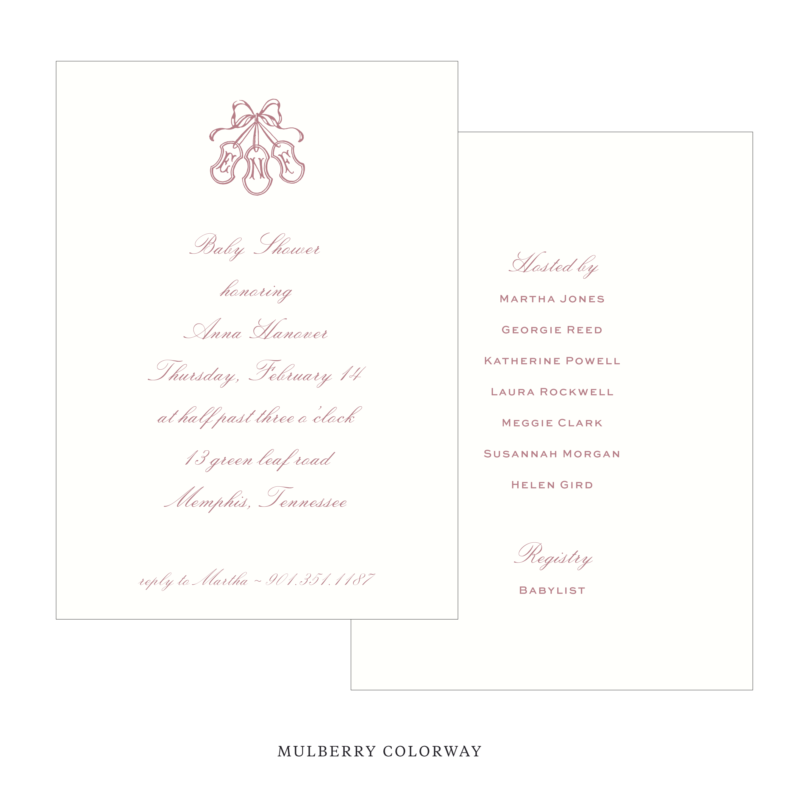 Sutton Motif Baby Shower Invitation
