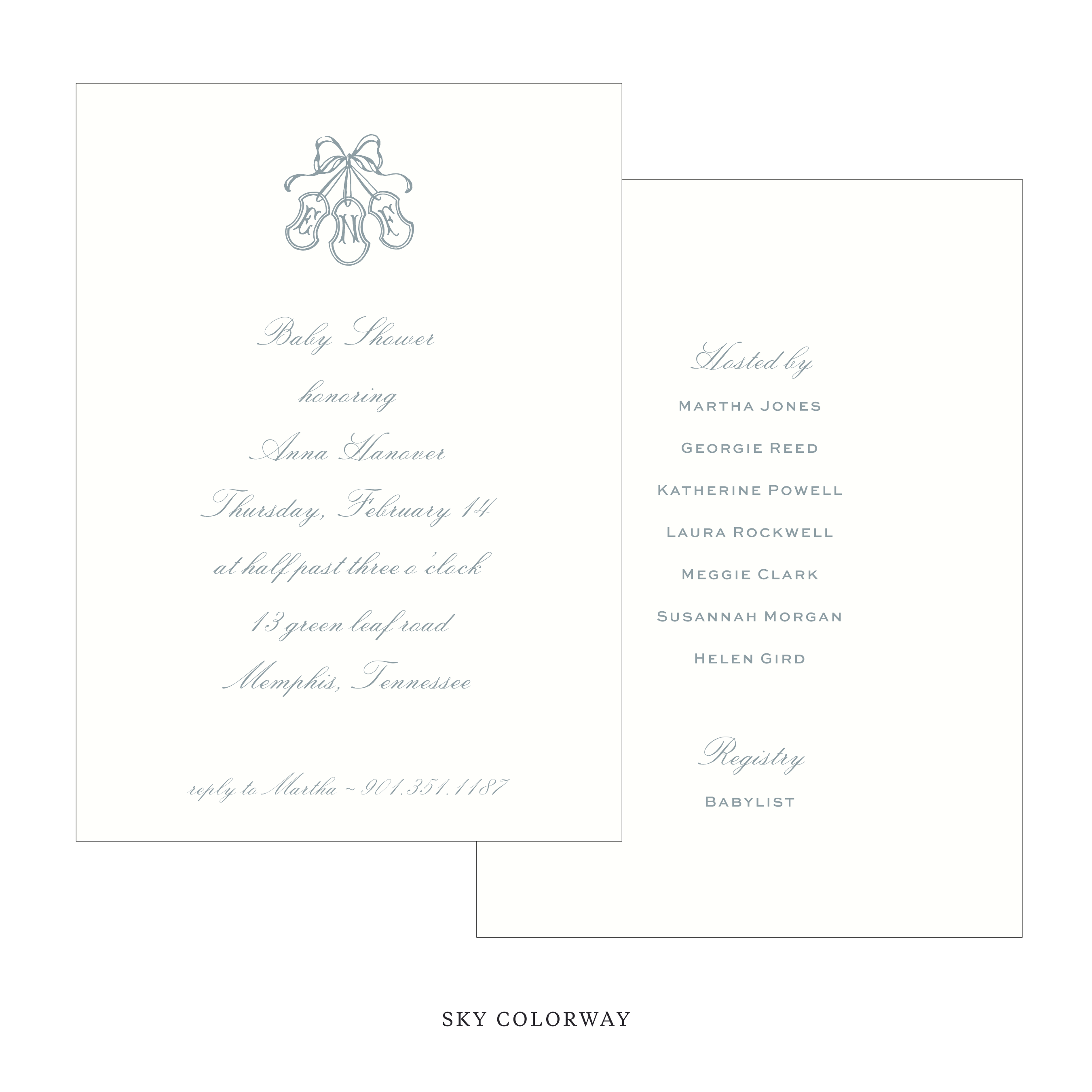 Sutton Motif Baby Shower Invitation
