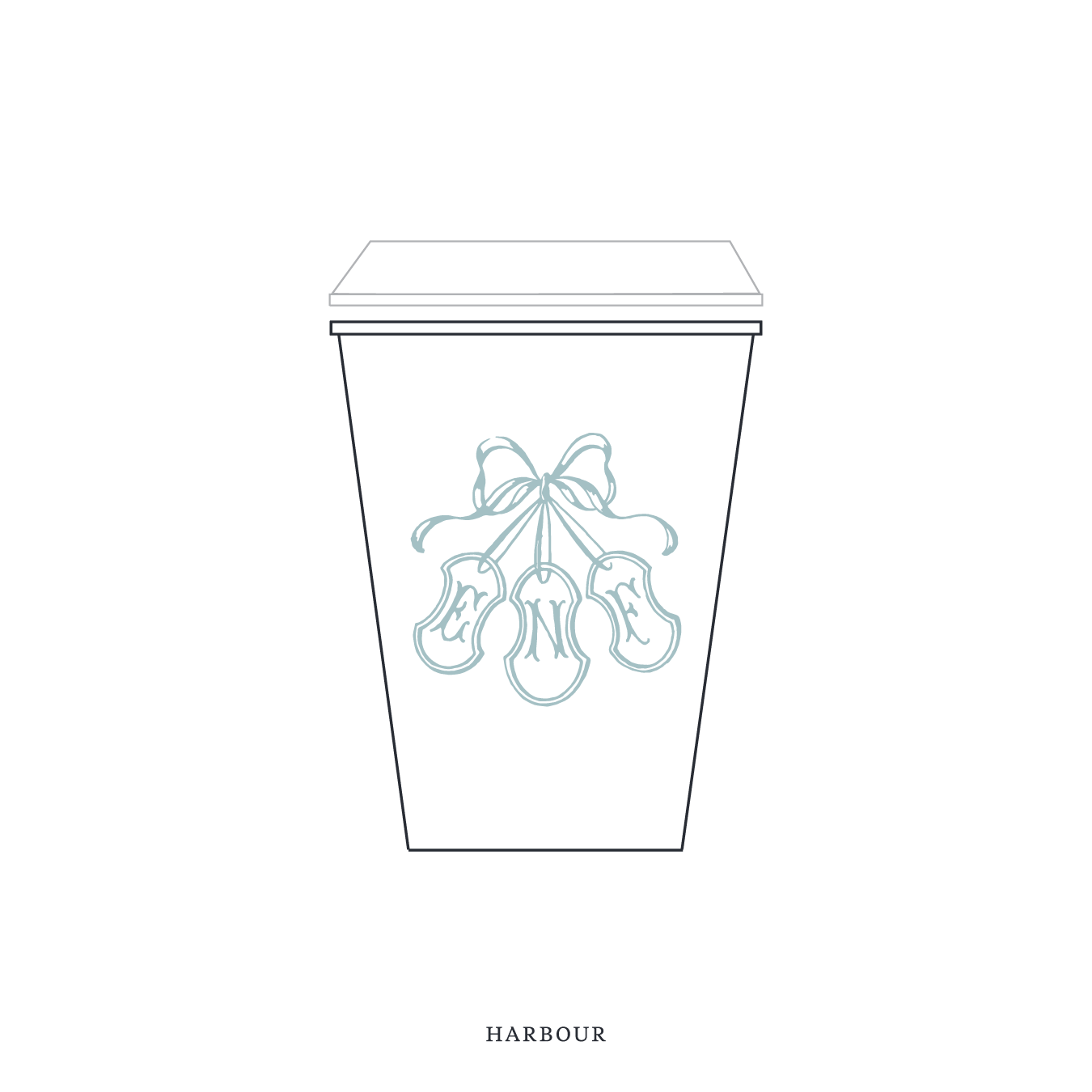Sutton Motif Paper Cup | 12 oz with Lid