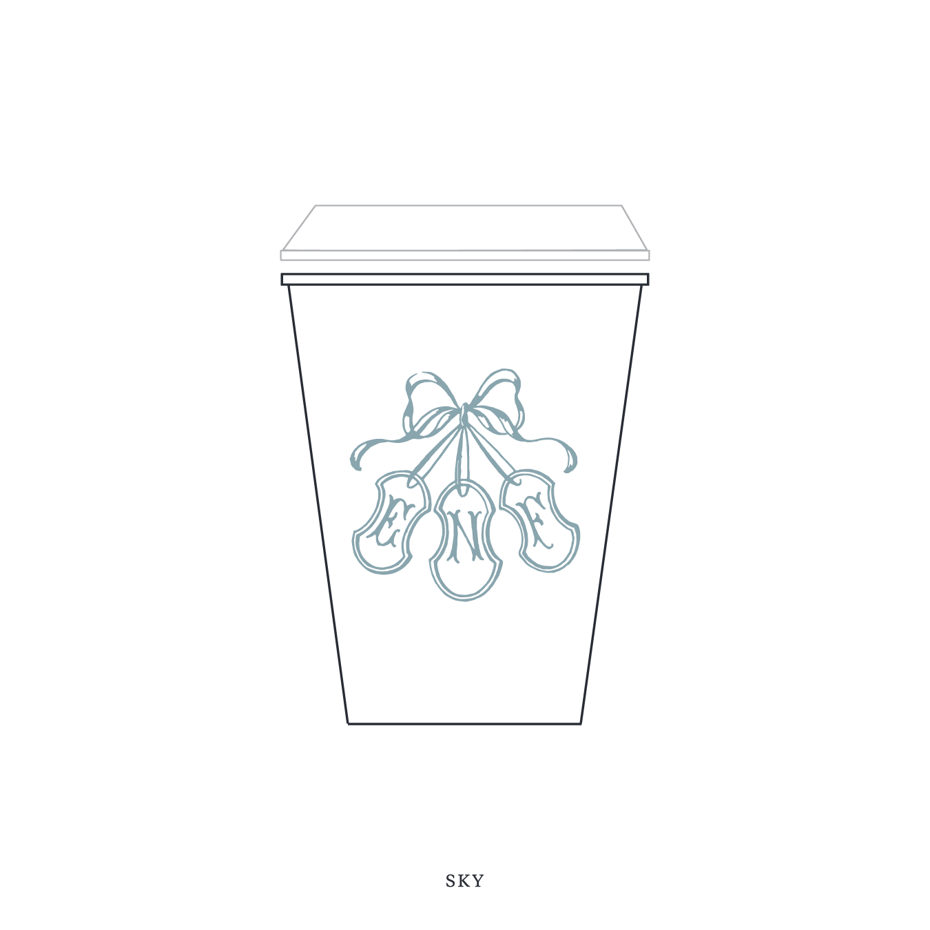 Sutton Motif Paper Cup | 12 oz with Lid