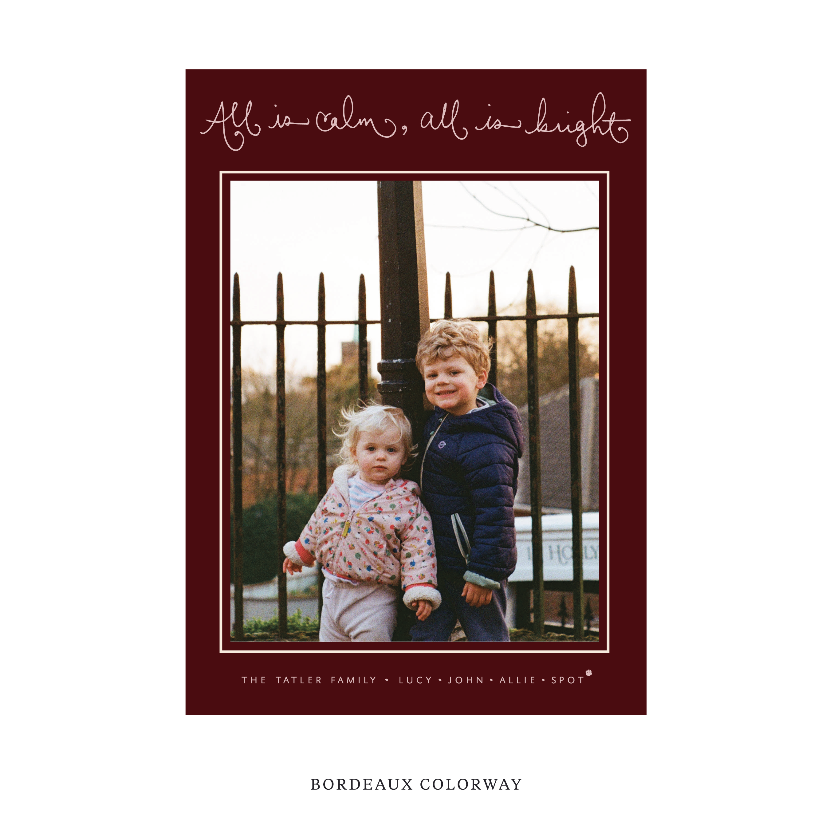 Tatler Classic Flat Print Holiday Card, Large
