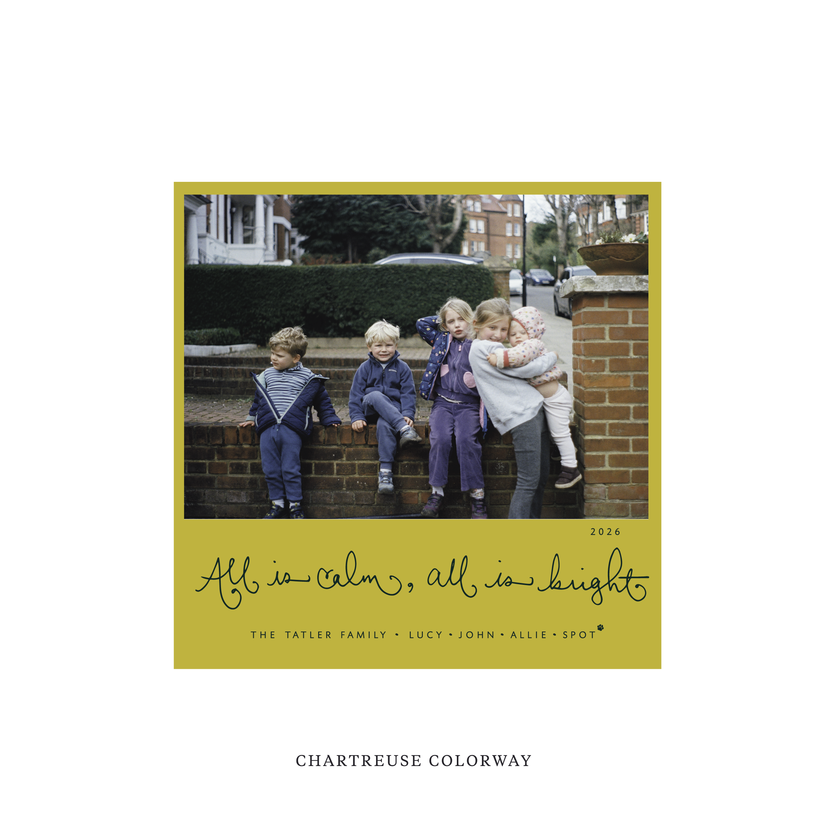 Tatler Classic Flat Print Holiday Card, Square