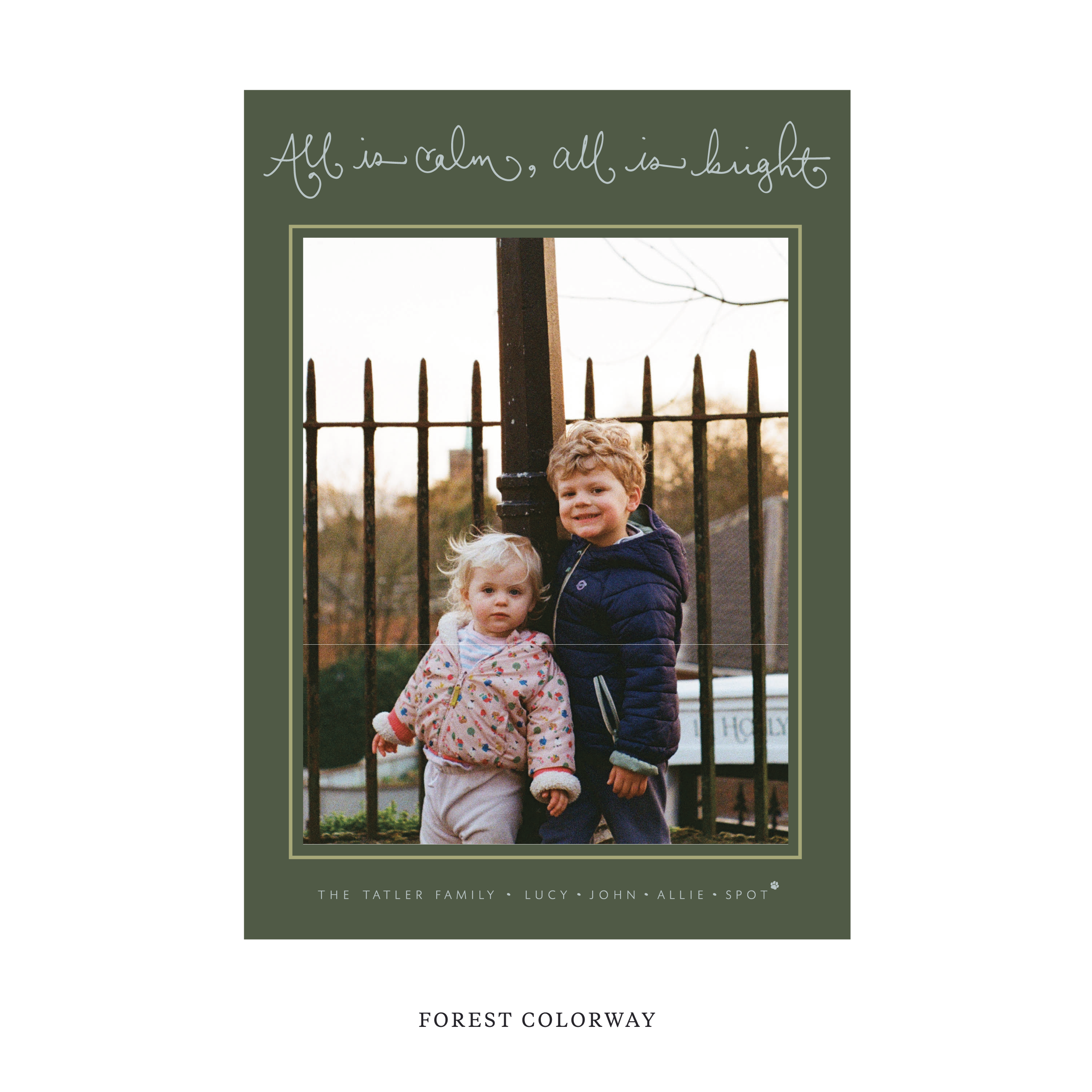 Tatler Classic Flat Print Holiday Card, Large