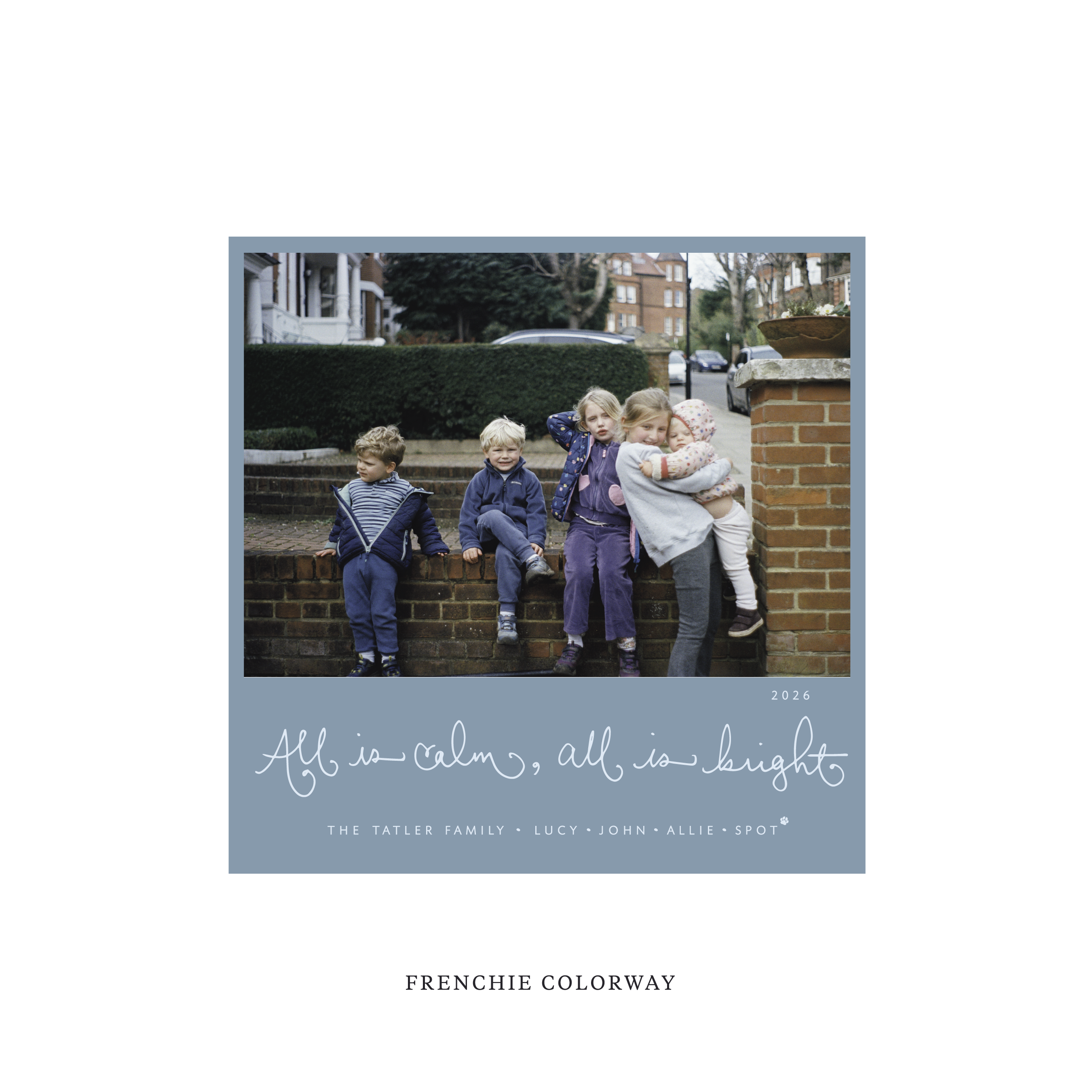 Tatler Classic Flat Print Holiday Card, Square