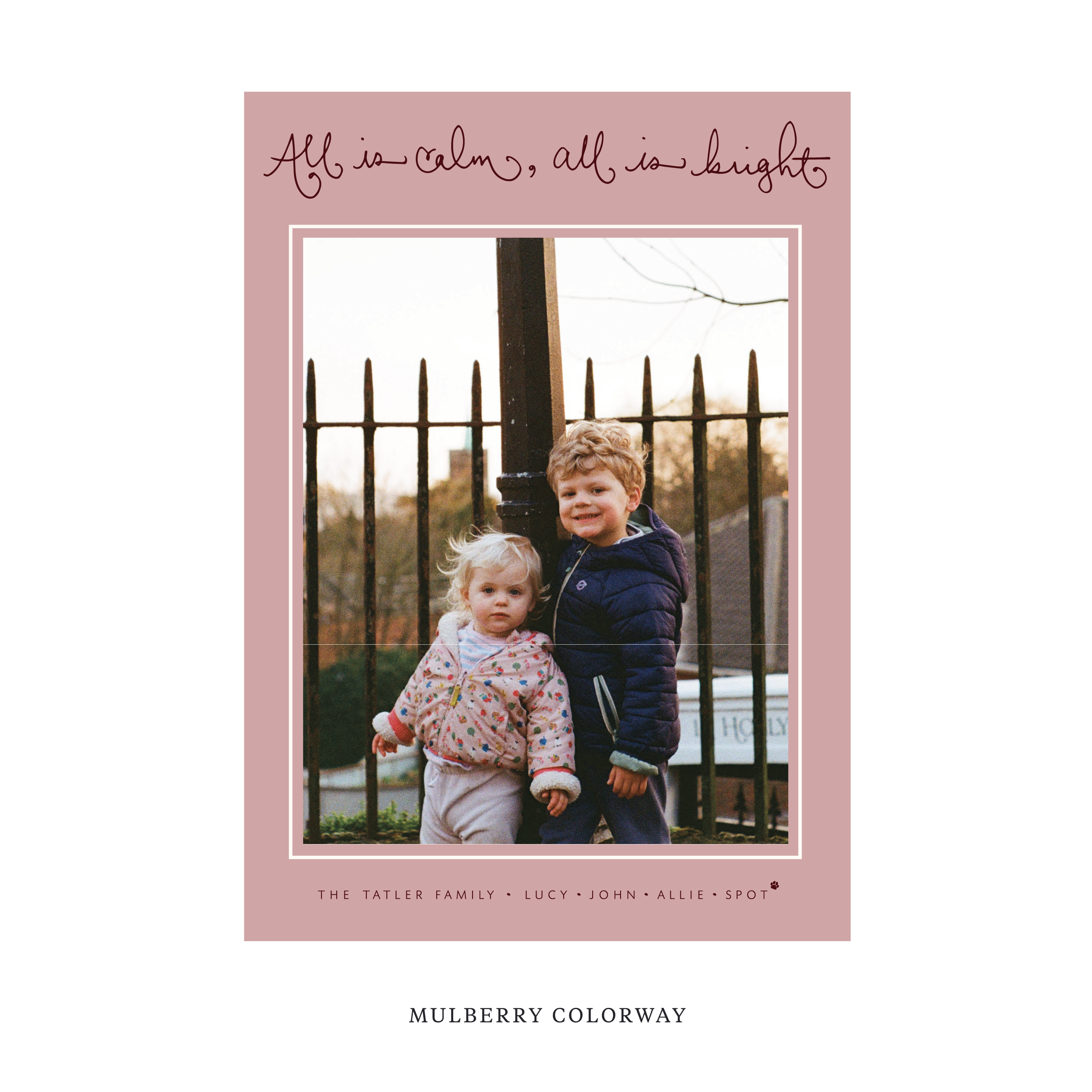 Tatler Classic Flat Print Holiday Card, Large