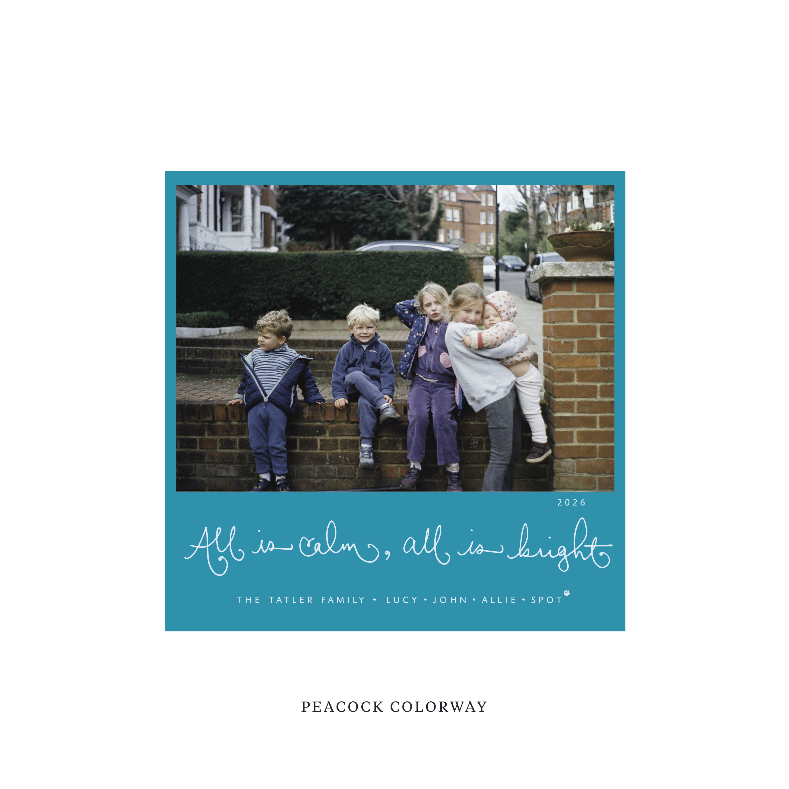 Tatler Classic Flat Print Holiday Card, Square