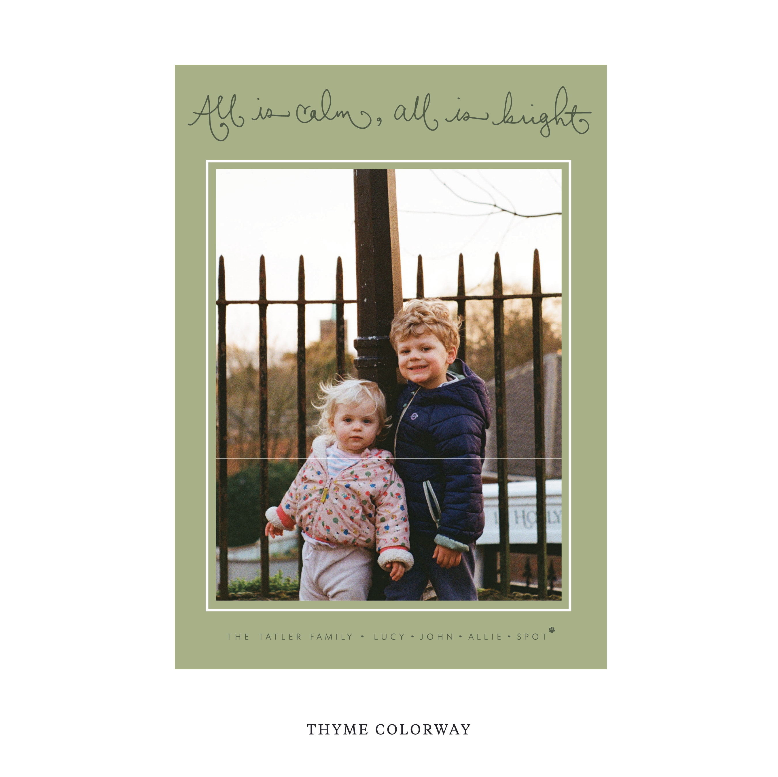 Tatler Classic Flat Print Holiday Card, Large