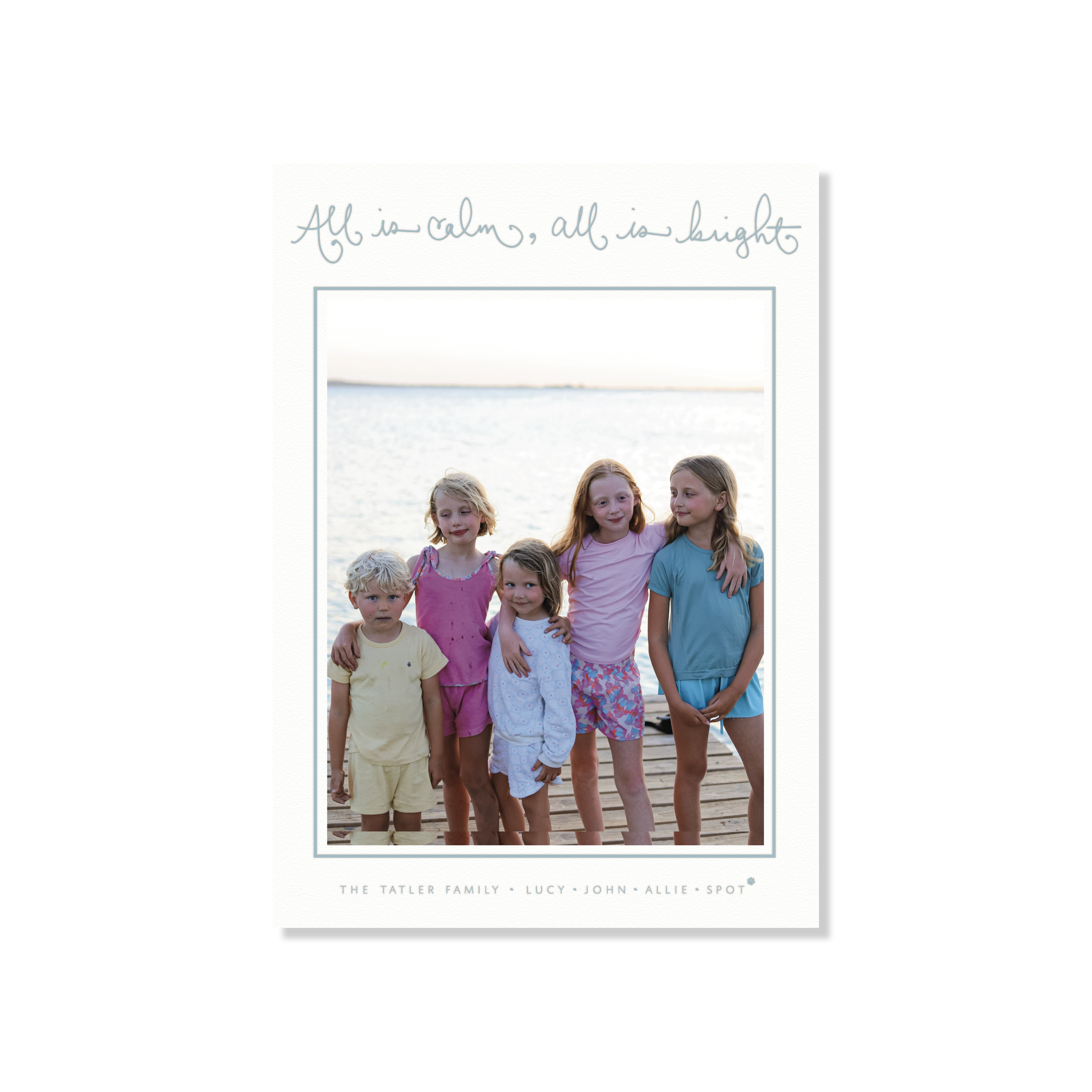Tatler Letterpress Holiday Card, Large (White Paper)