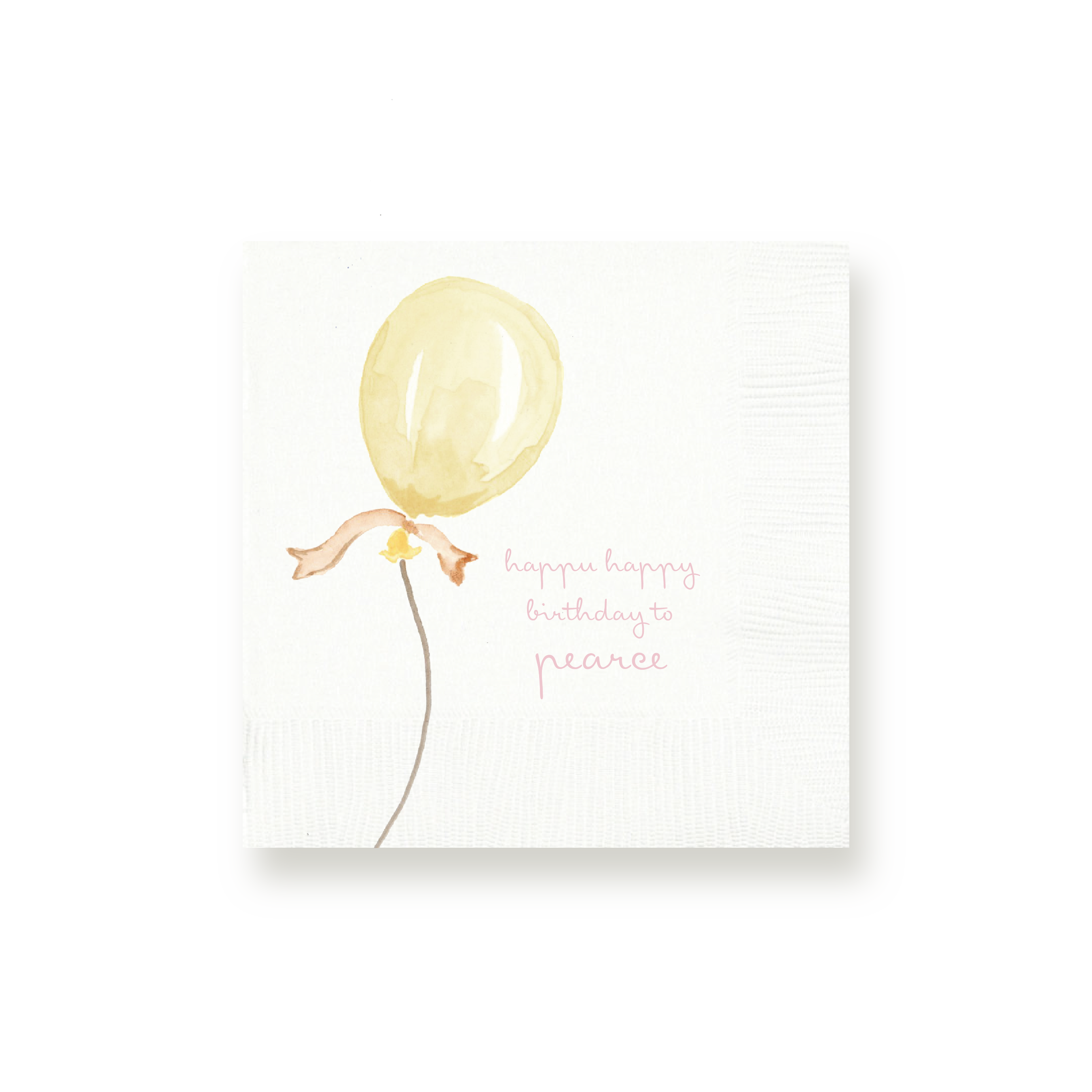 Balloon Birthday Cocktail Napkin – Pink