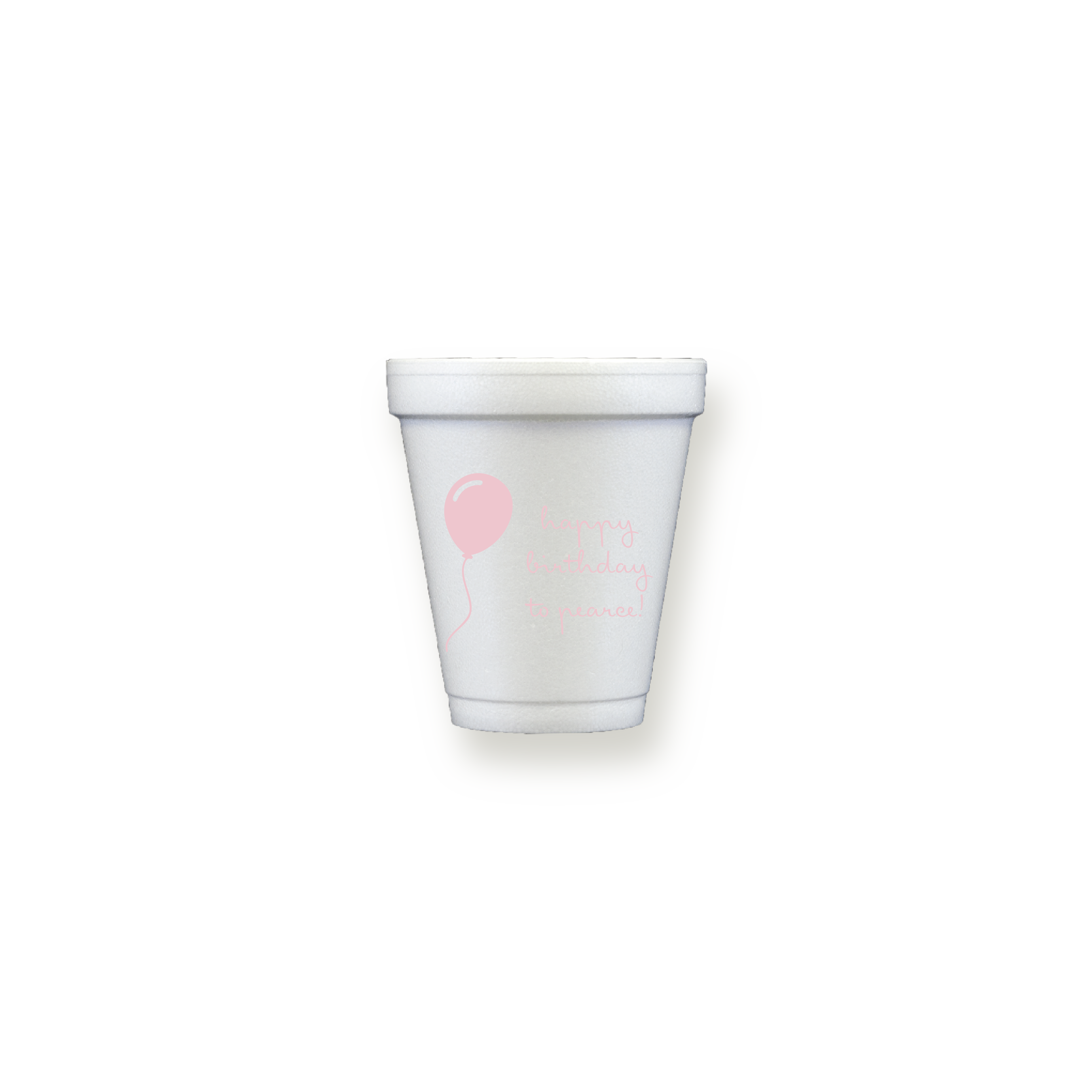 Balloon Birthday 6oz Foam Cups – Pink