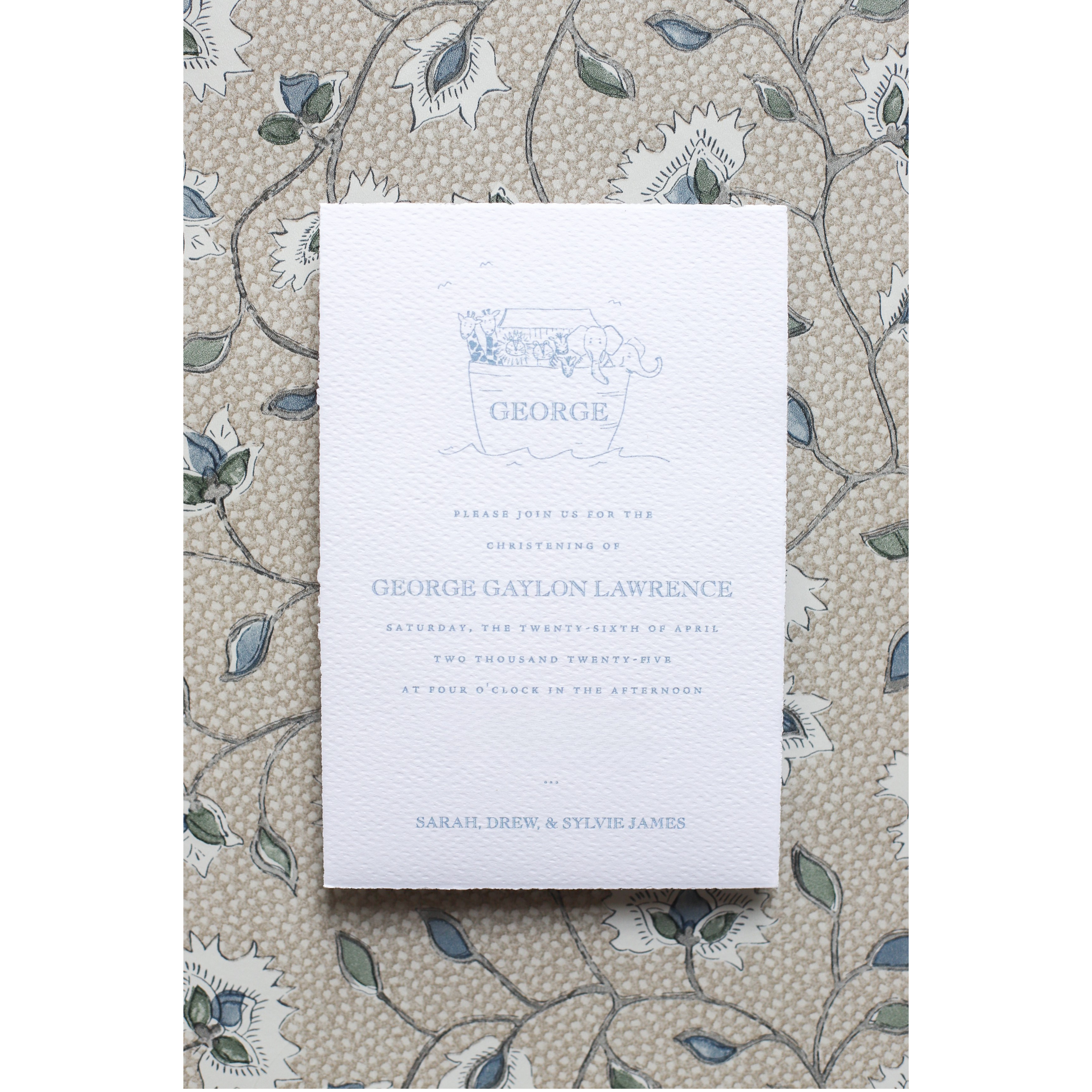 George Baby Invitation