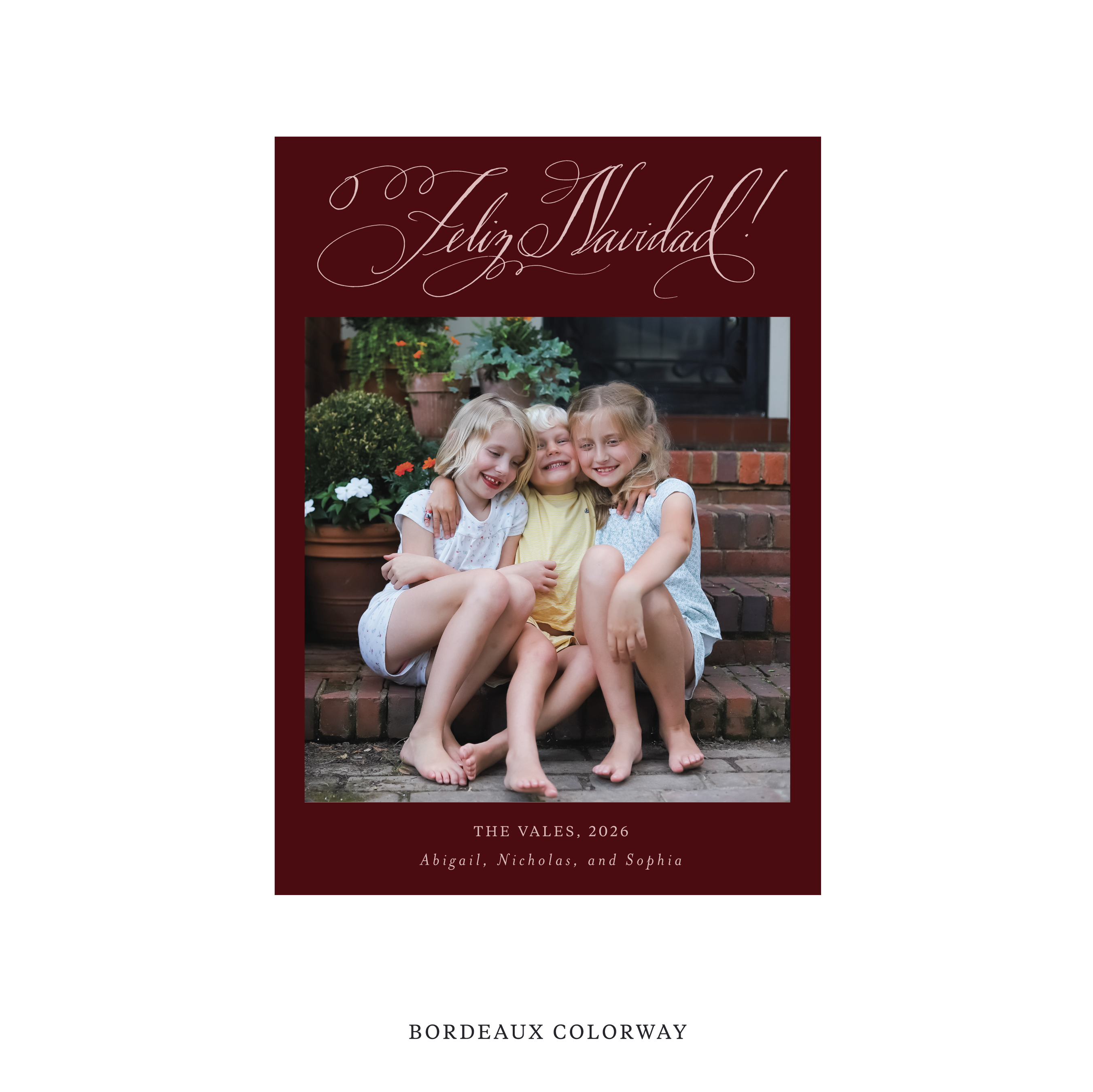Vale Classic Flat Print Holiday Card, Medium