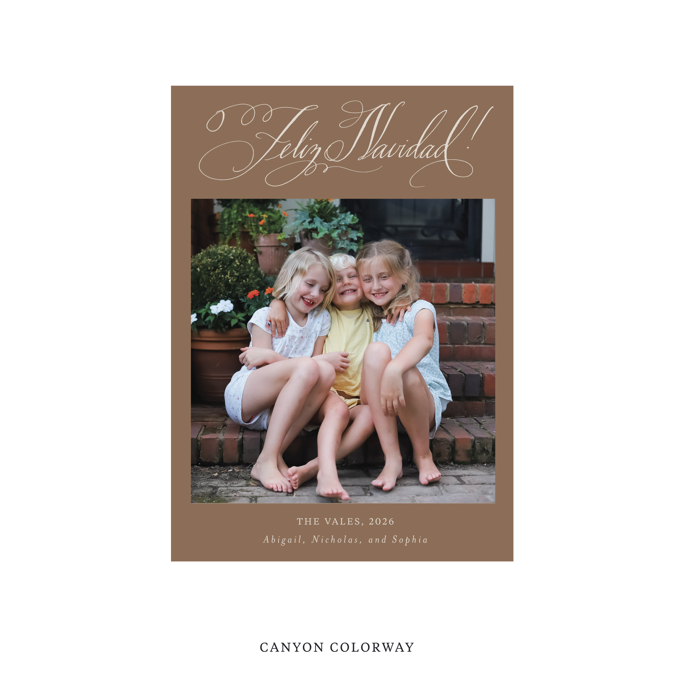 Vale Classic Flat Print Holiday Card, Medium
