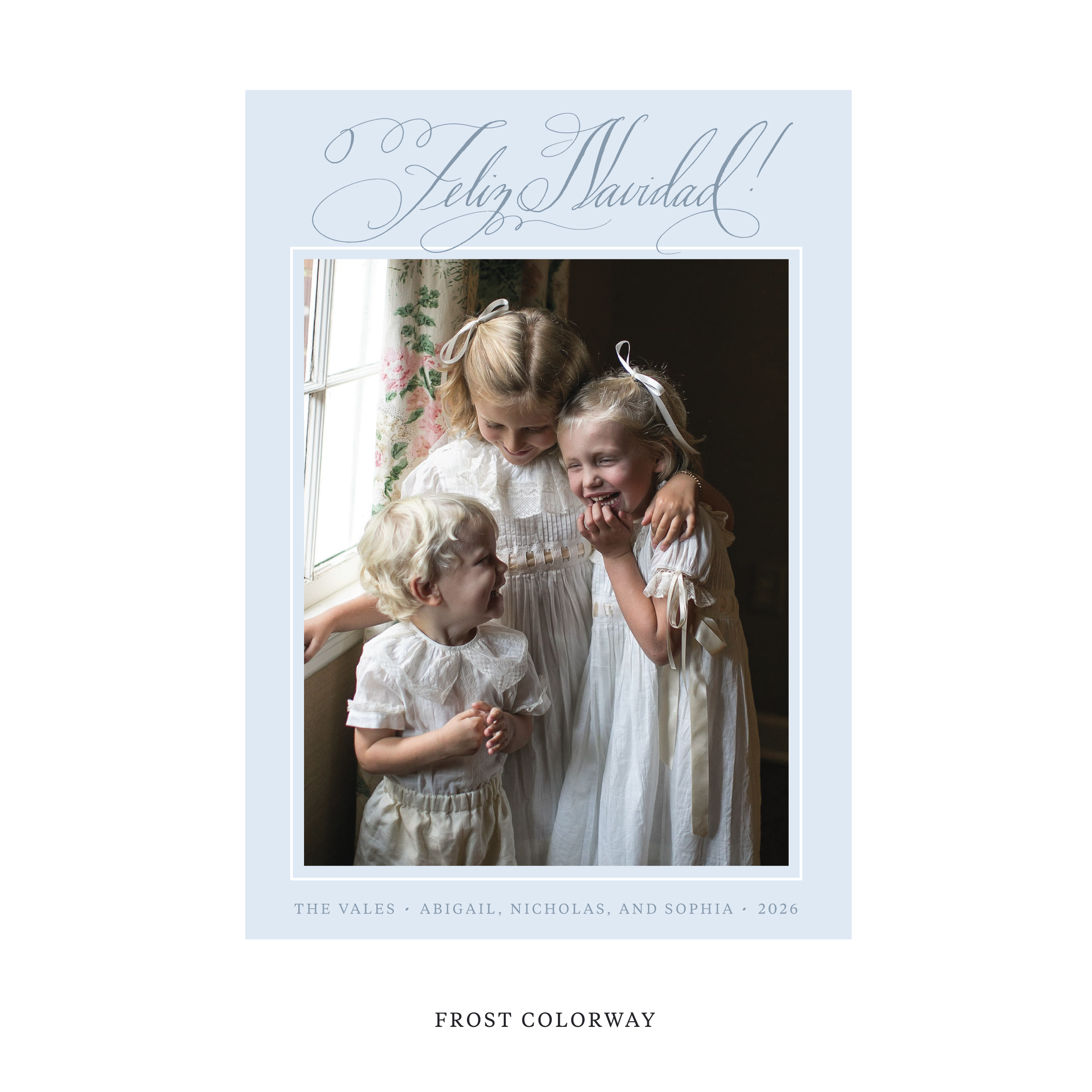 Vale Classic Flat Print Holiday Card, Large