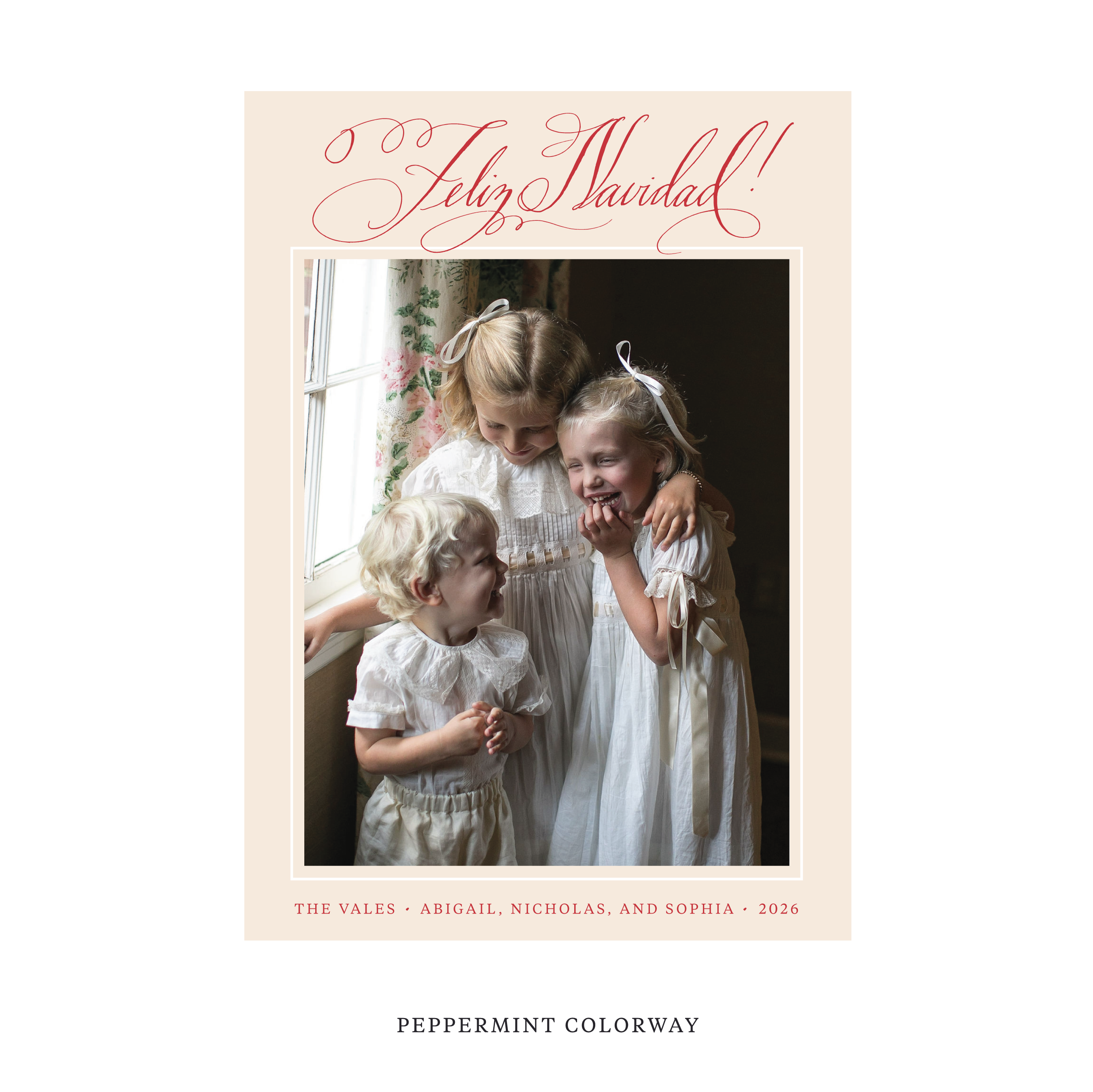 Vale Classic Flat Print Holiday Card, Large
