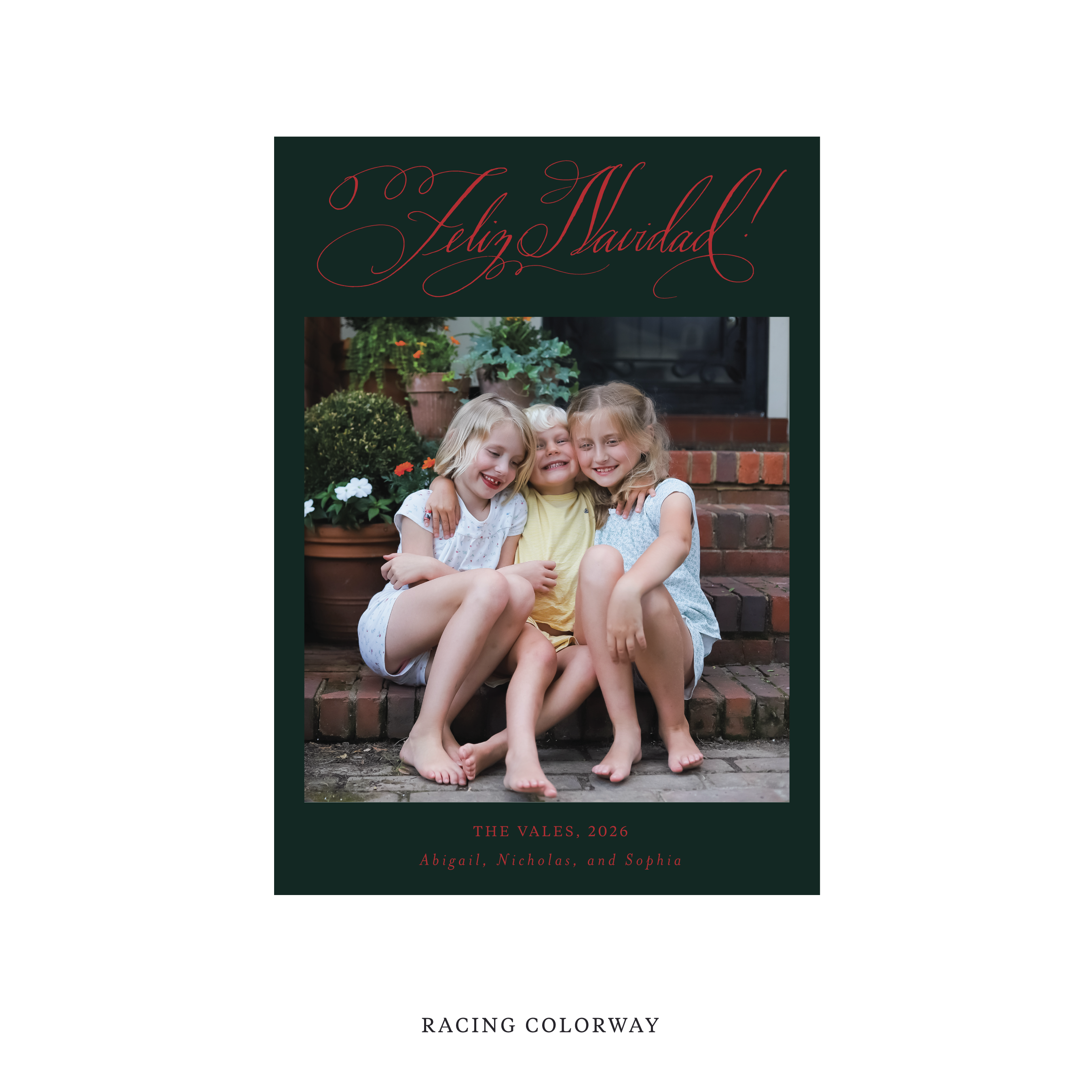 Vale Classic Flat Print Holiday Card, Medium