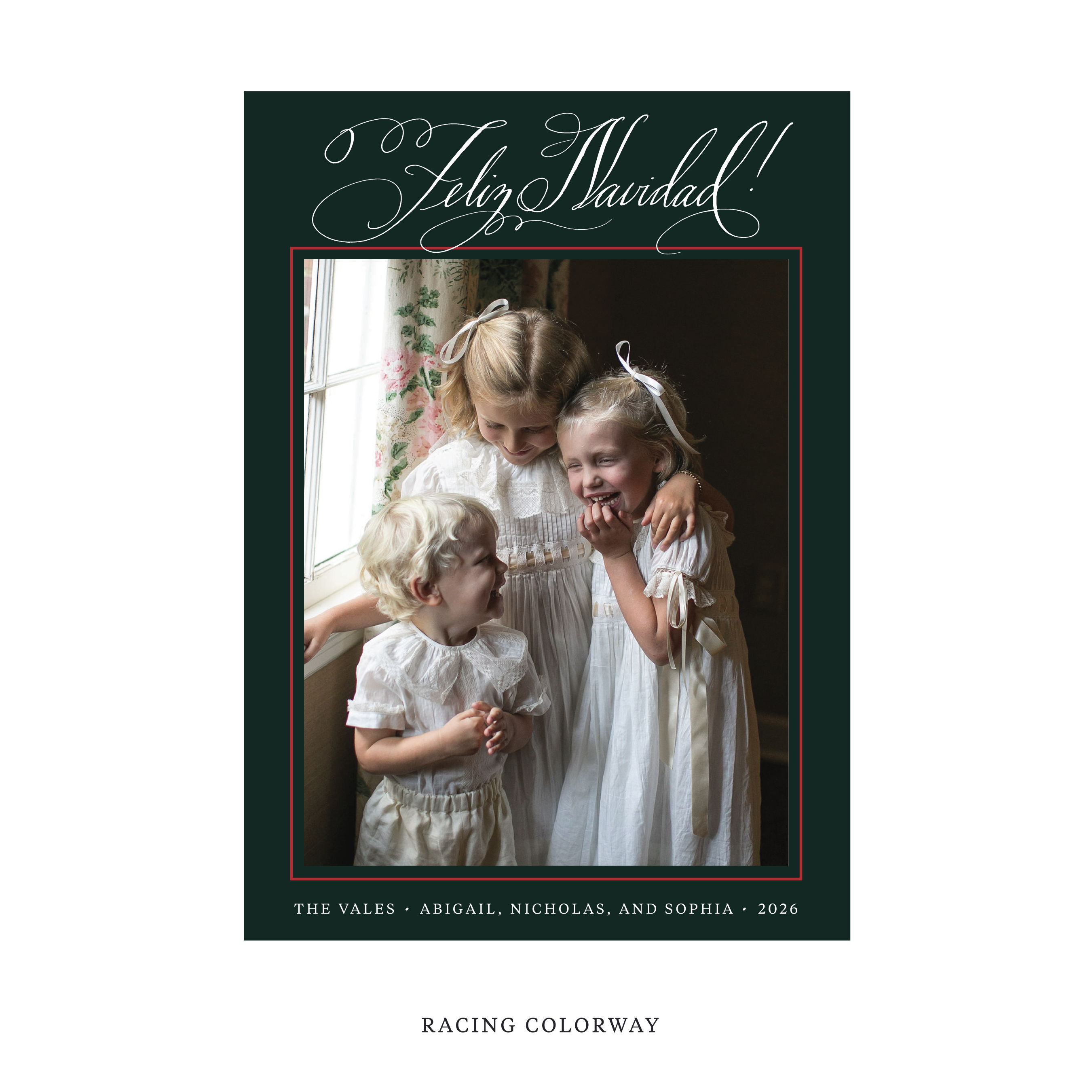 Vale Classic Flat Print Holiday Card, Large