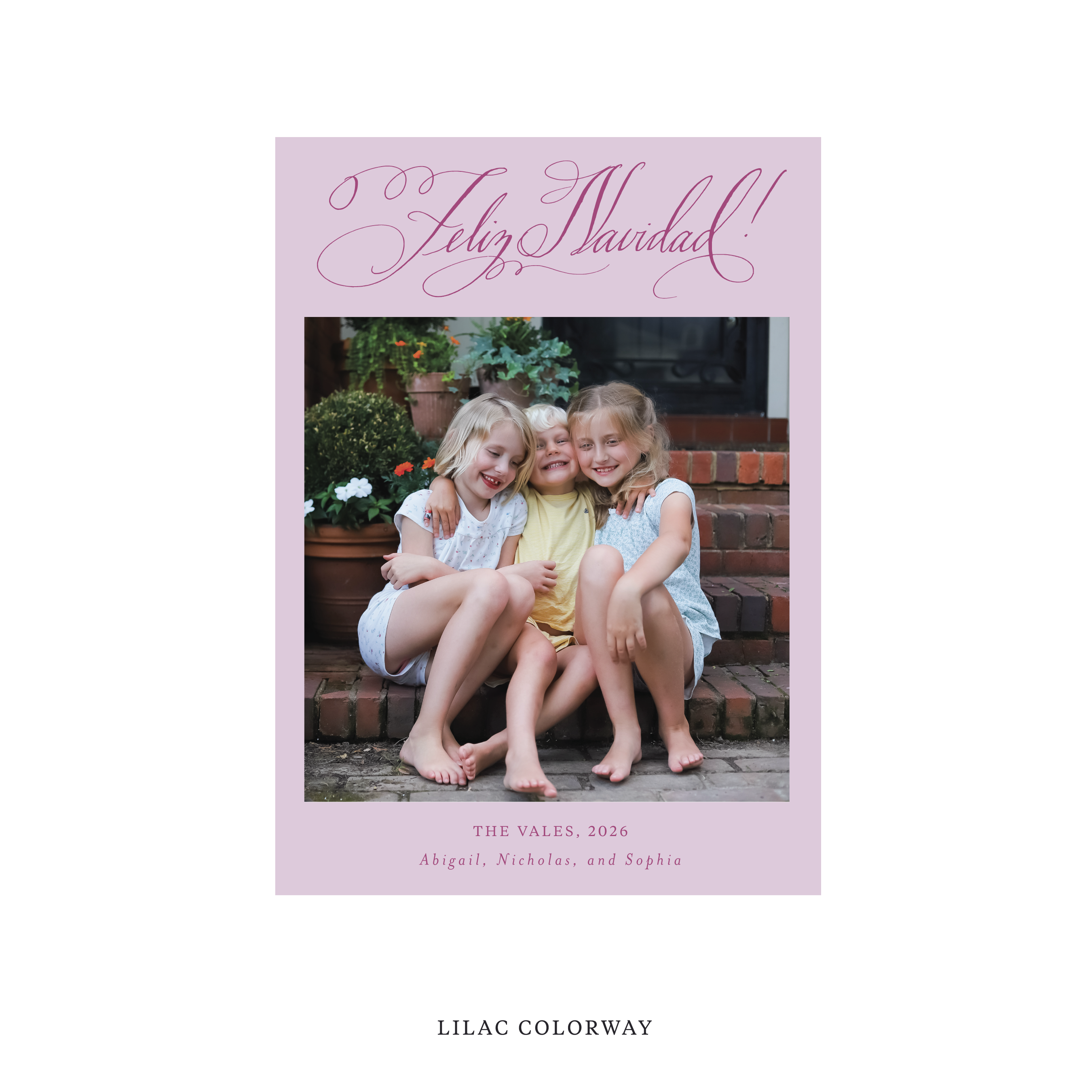 Vale Classic Flat Print Holiday Card, Medium