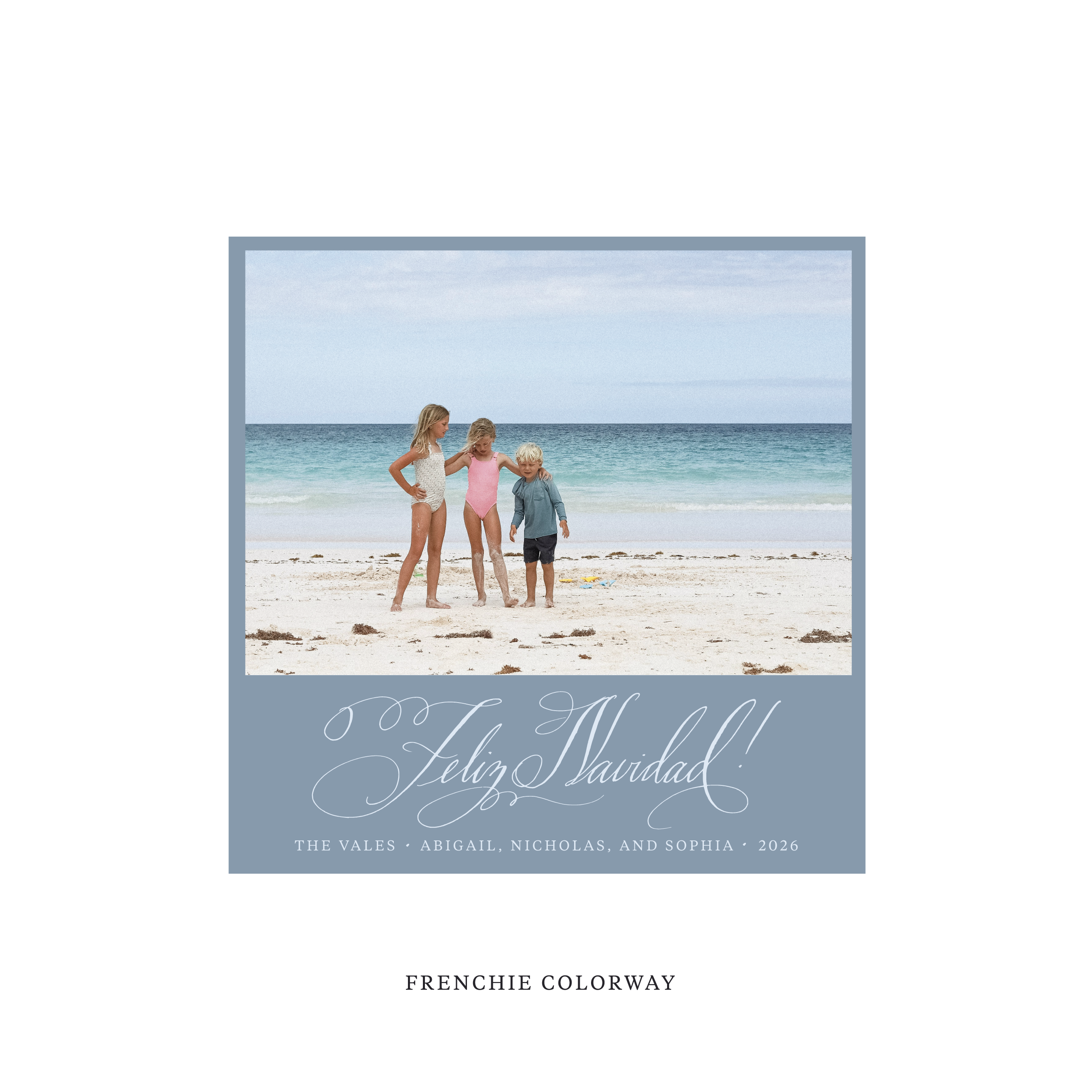 Vale Classic Flat Print Holiday Card, Square