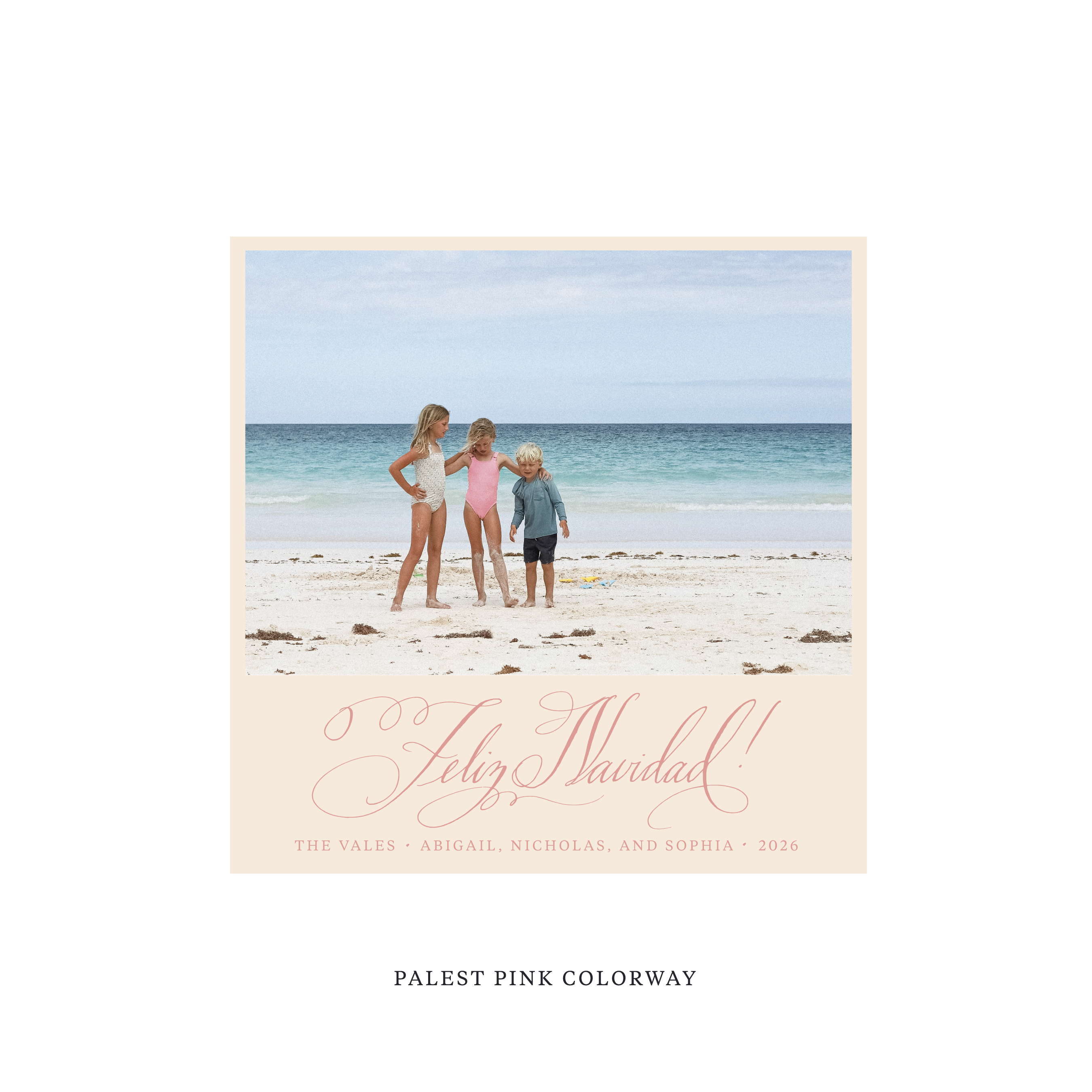 Vale Classic Flat Print Holiday Card, Square