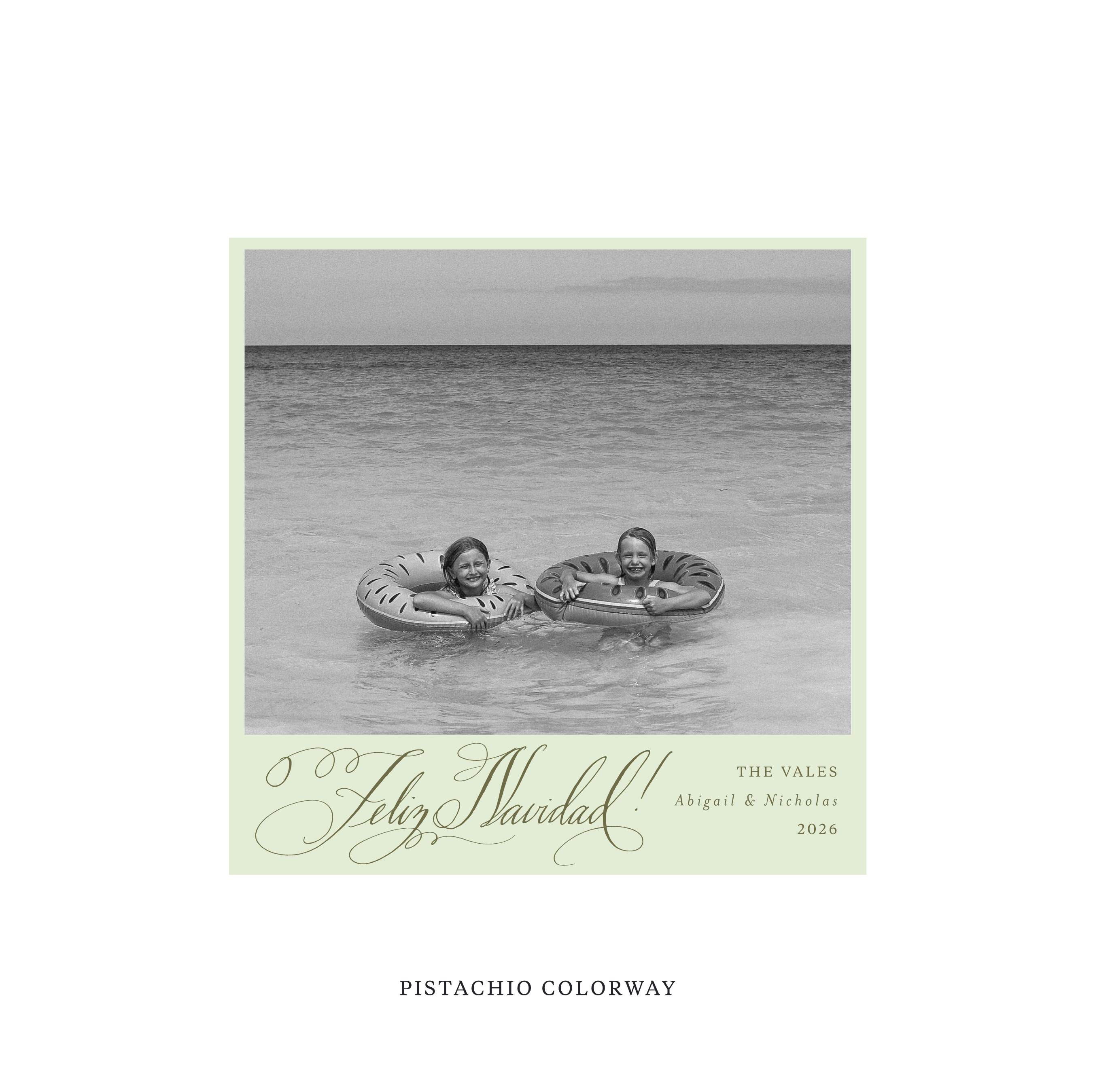 Vale Classic Flat Print Holiday Card, Square II