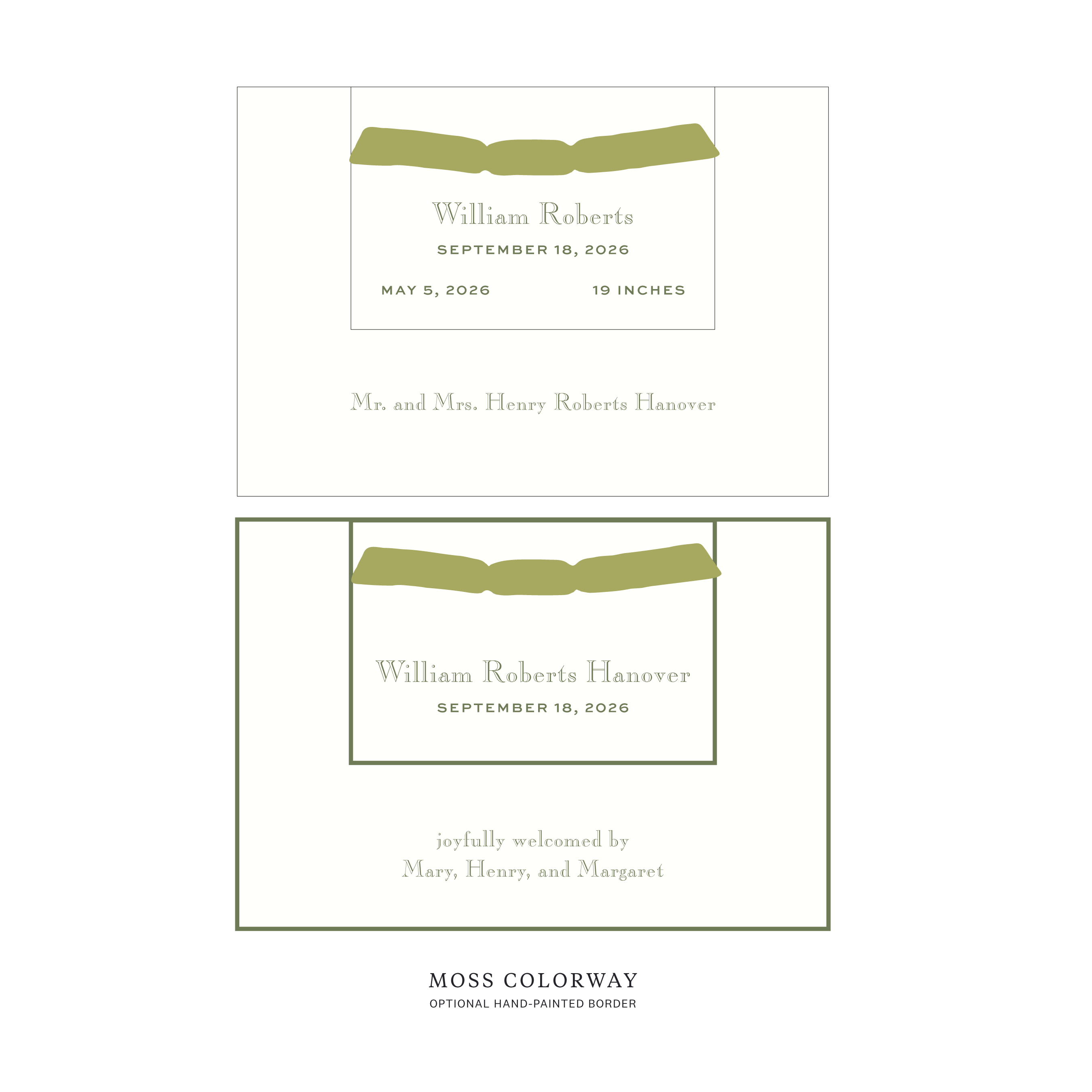 Camden Layered Birth Announcement