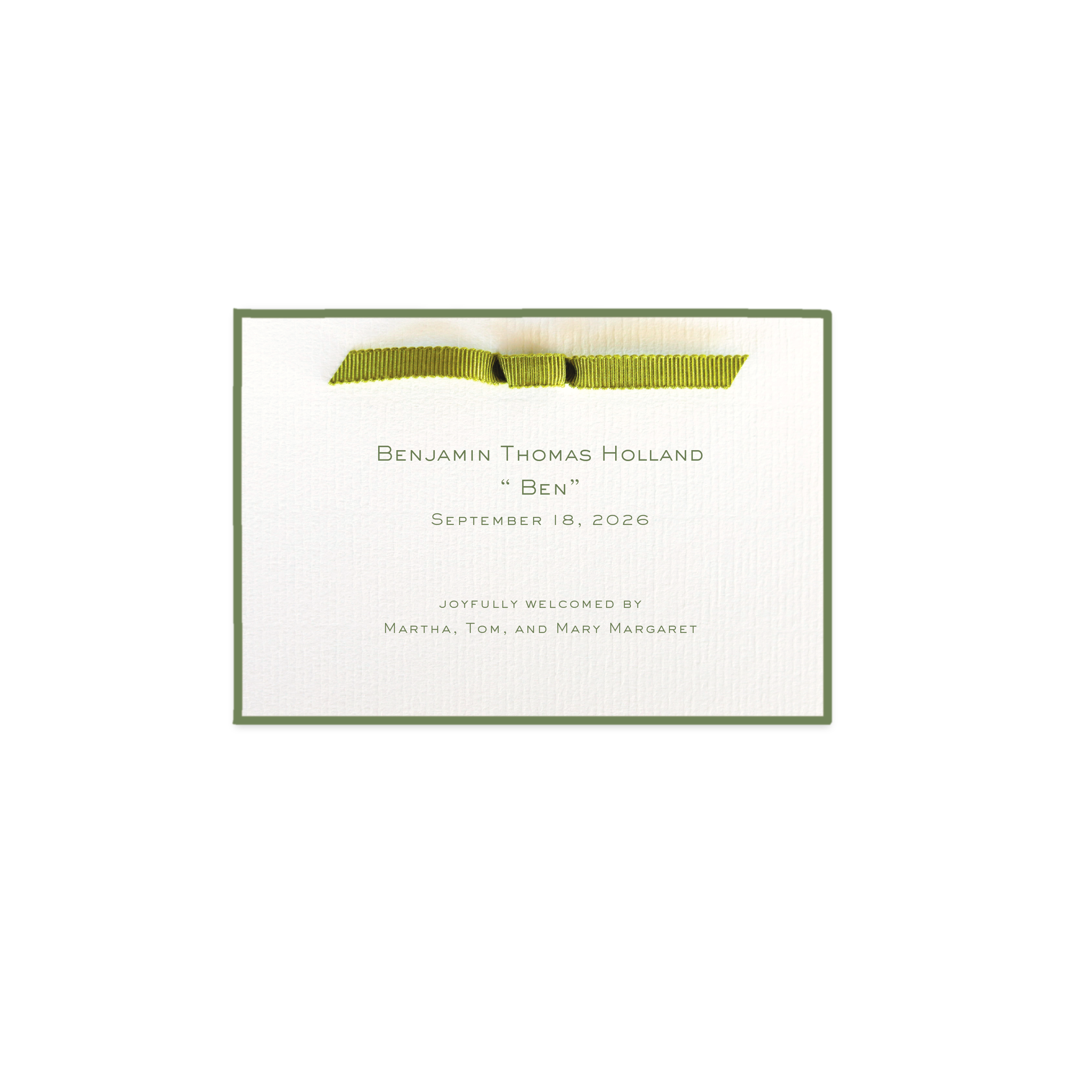 Richmond Ribbon Birth Announcement