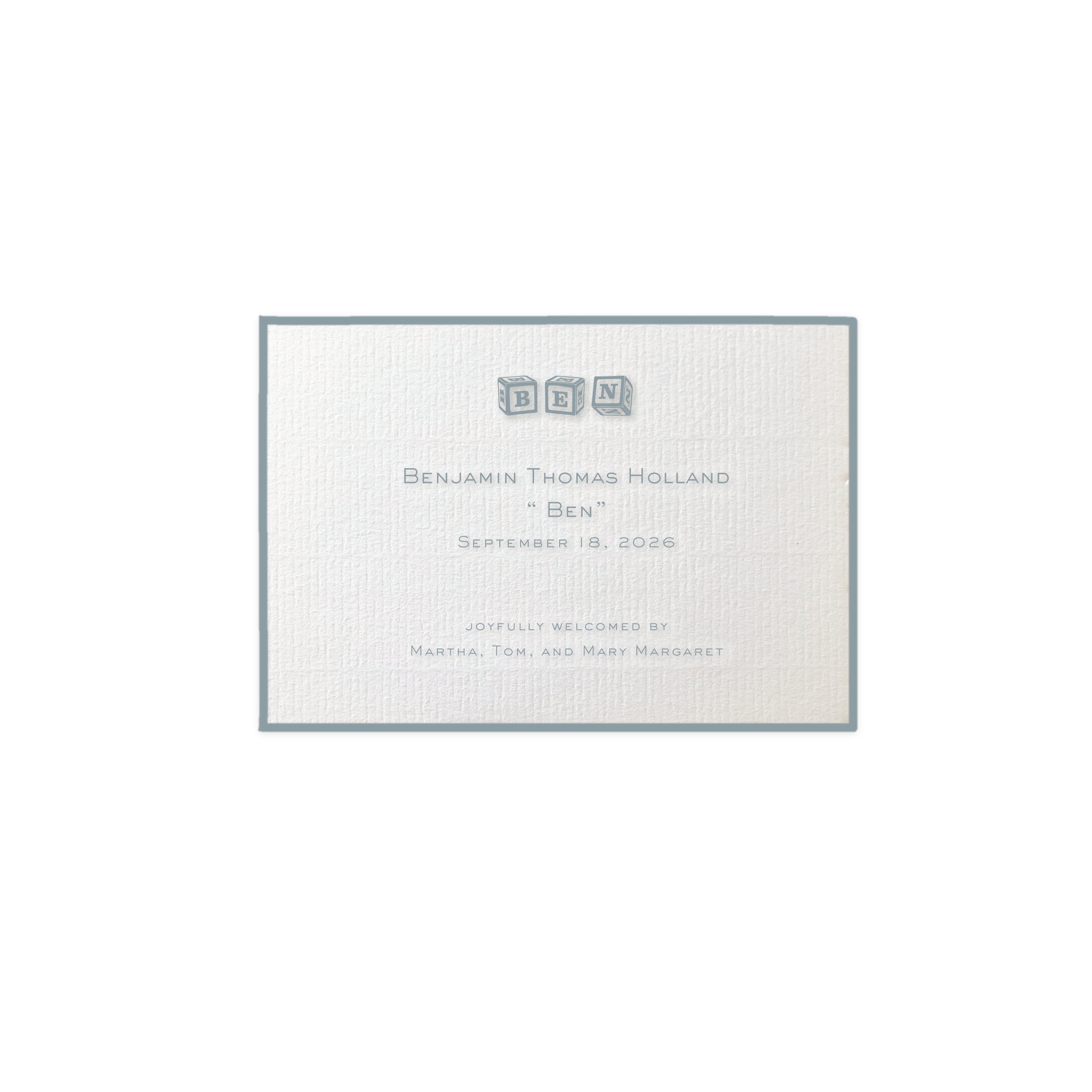 Richmond Motif Birth Announcement