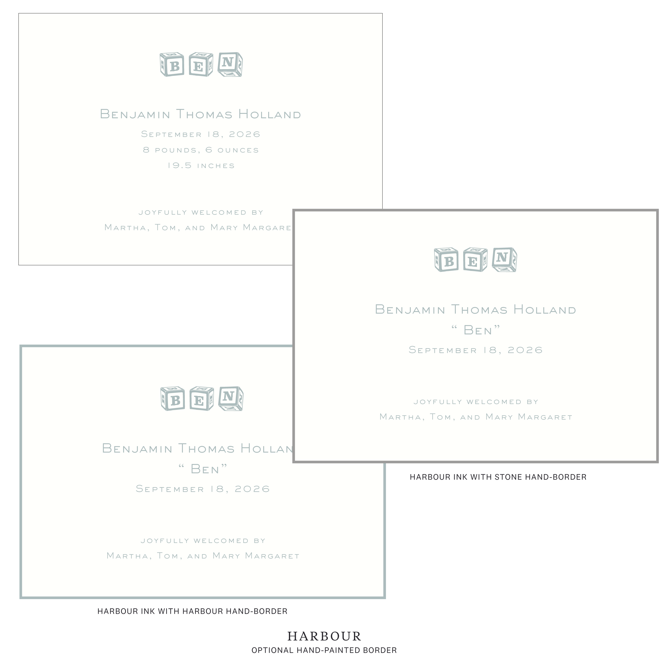 Richmond Motif Birth Announcement