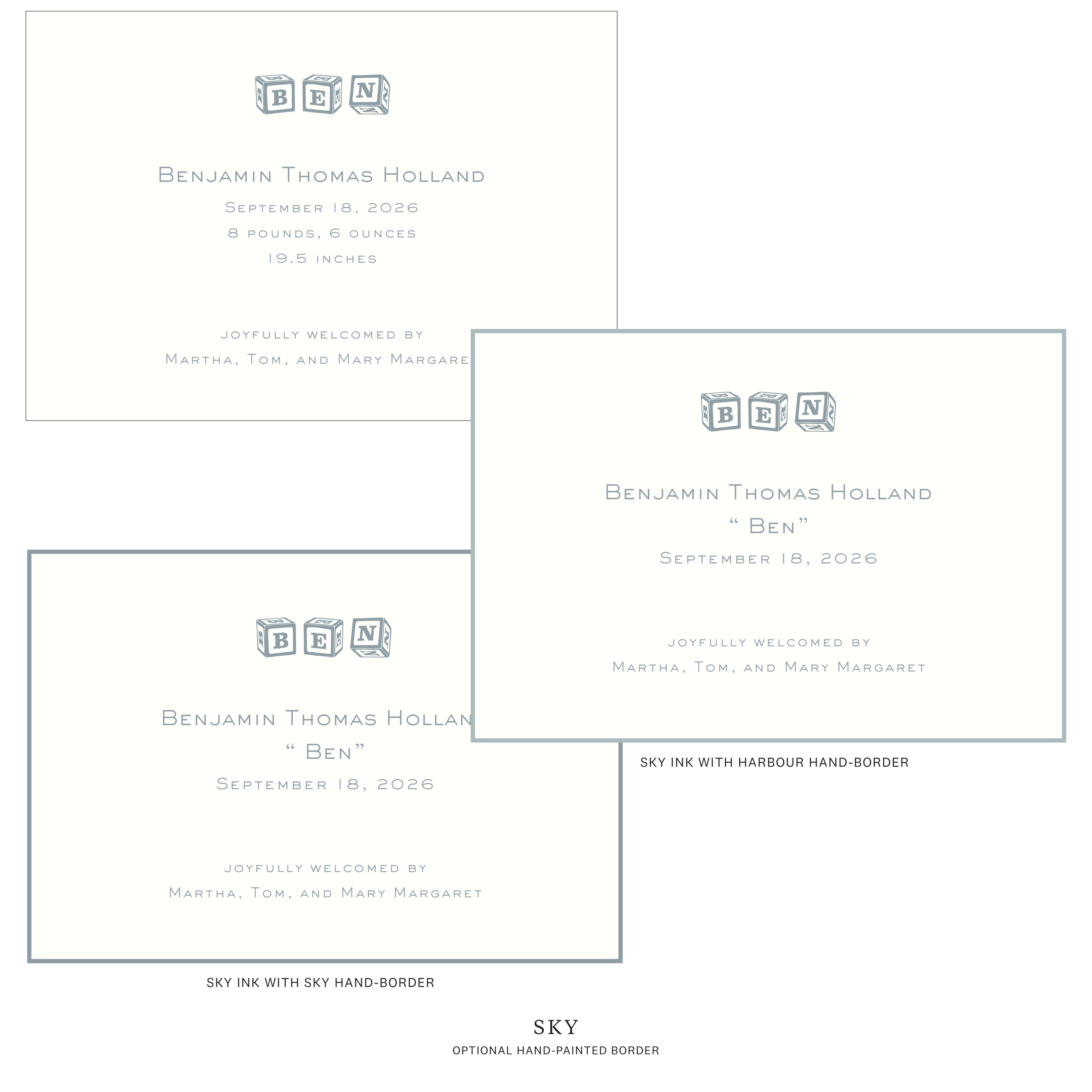 Richmond Motif Birth Announcement