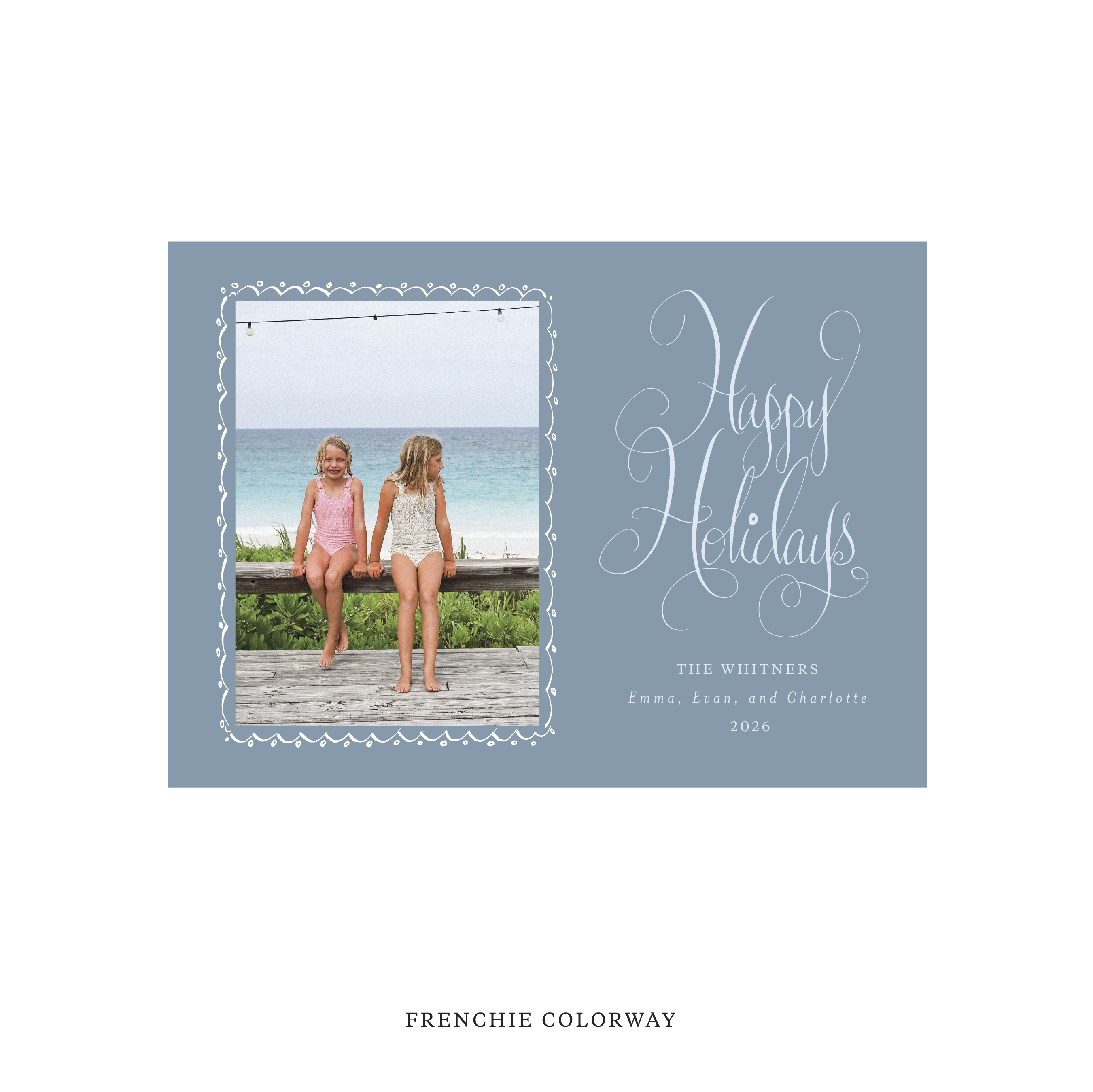 Whitner Classic Flat Print Holiday Card, Medium